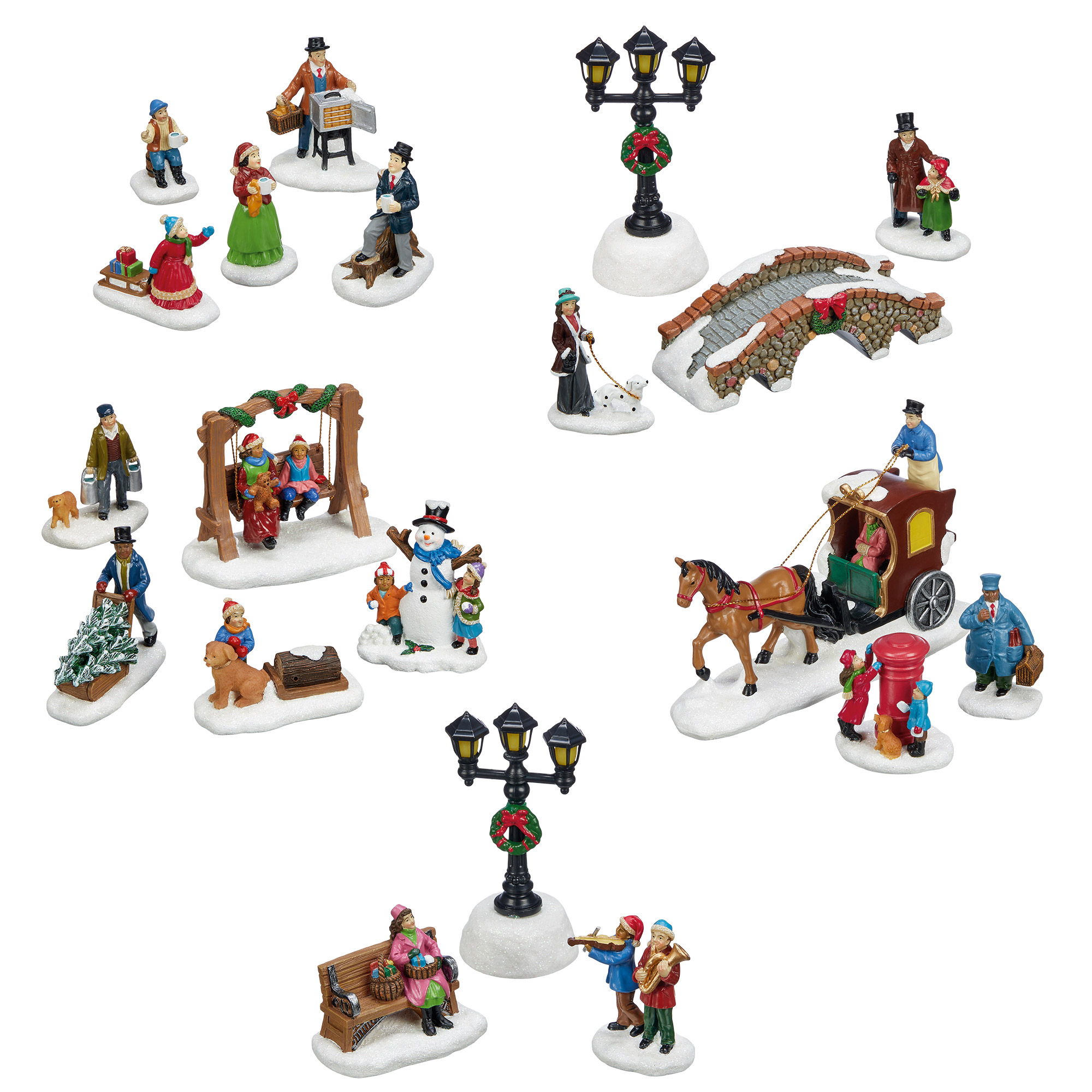 Christmas Village with Lights and Music 30 pieces | Costco