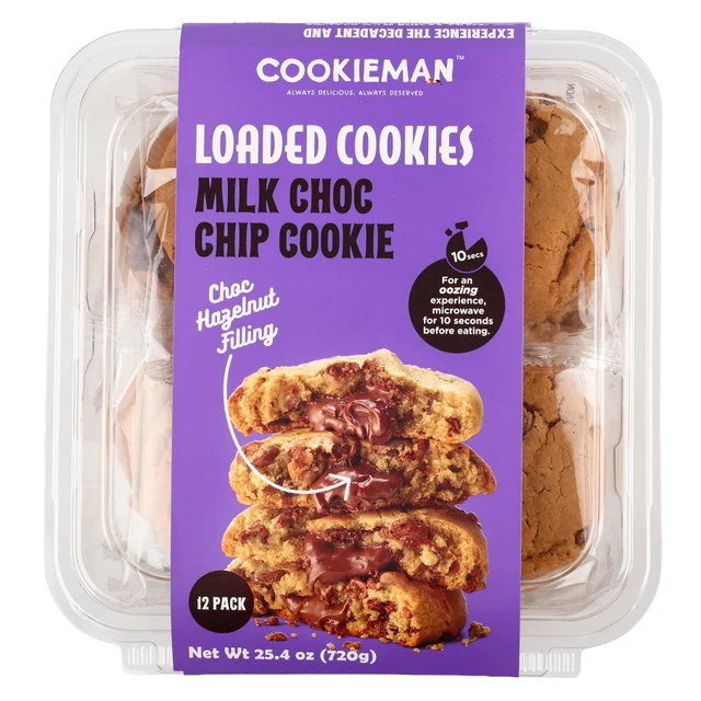 COOKIEMAN LOADED CHOC CHIP COOKI 12 COUNT CONTAINER