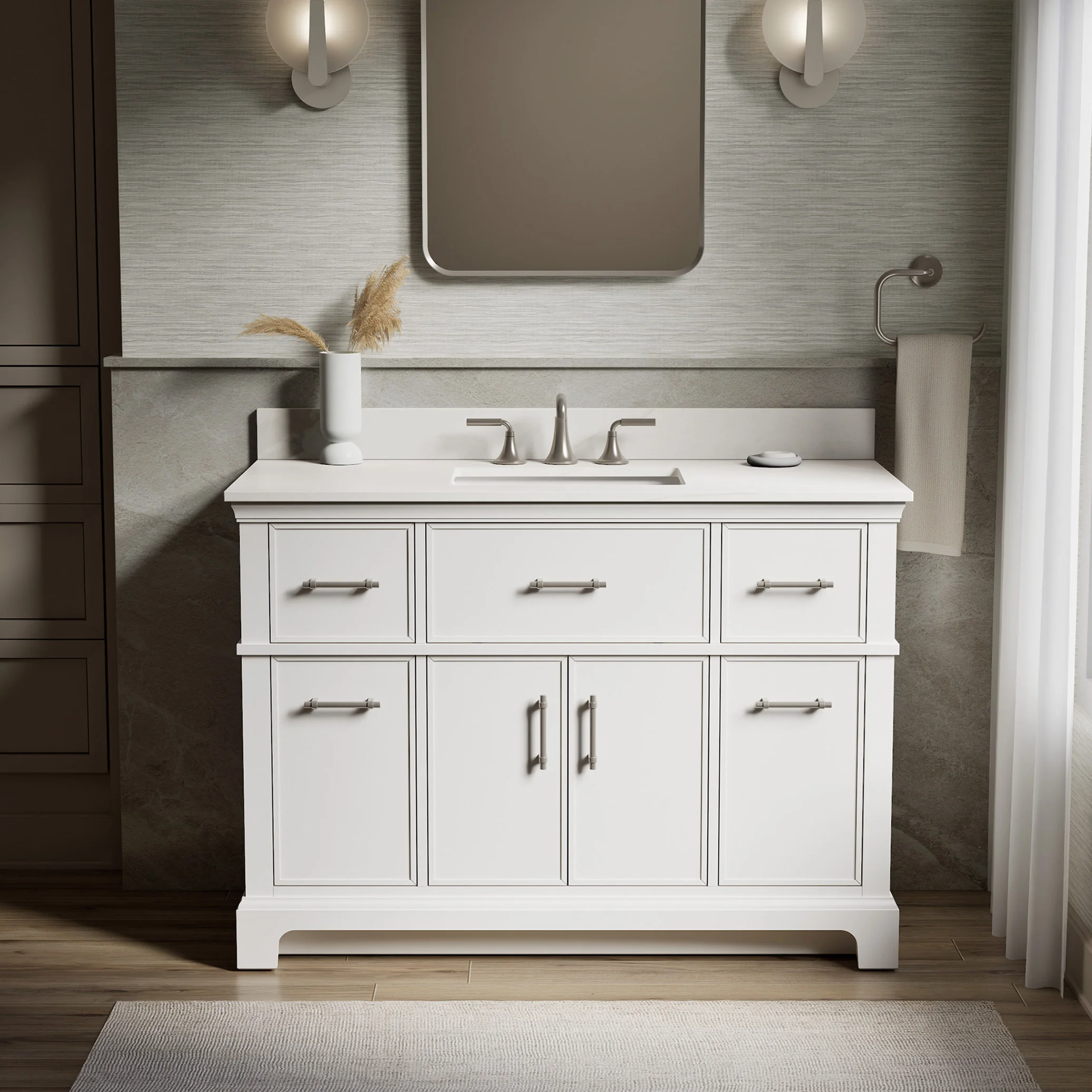 Kohler Chulton Bathroom Vanity with Sink and Quartz Top in White