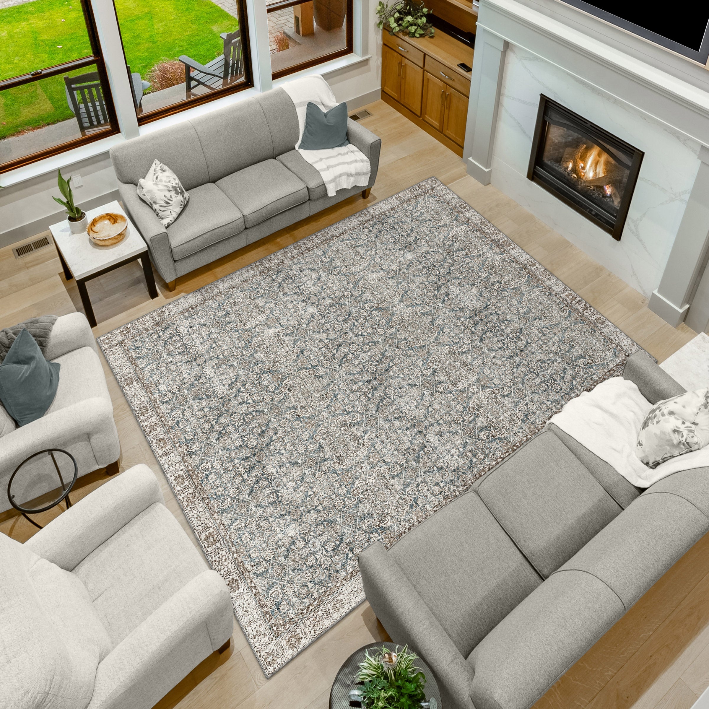 Apache Chenille Area Rug, Celyse Blue, 8' x 10' | Costco
