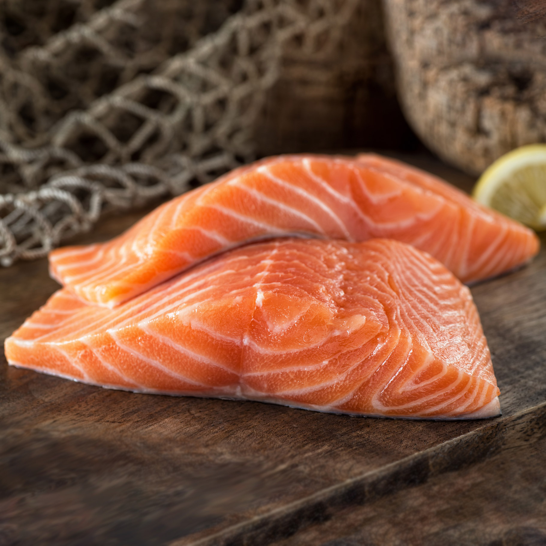 Blue Tide Farmed Atlantic Salmon Portions Skinless, 4.54 kg (10 lb)