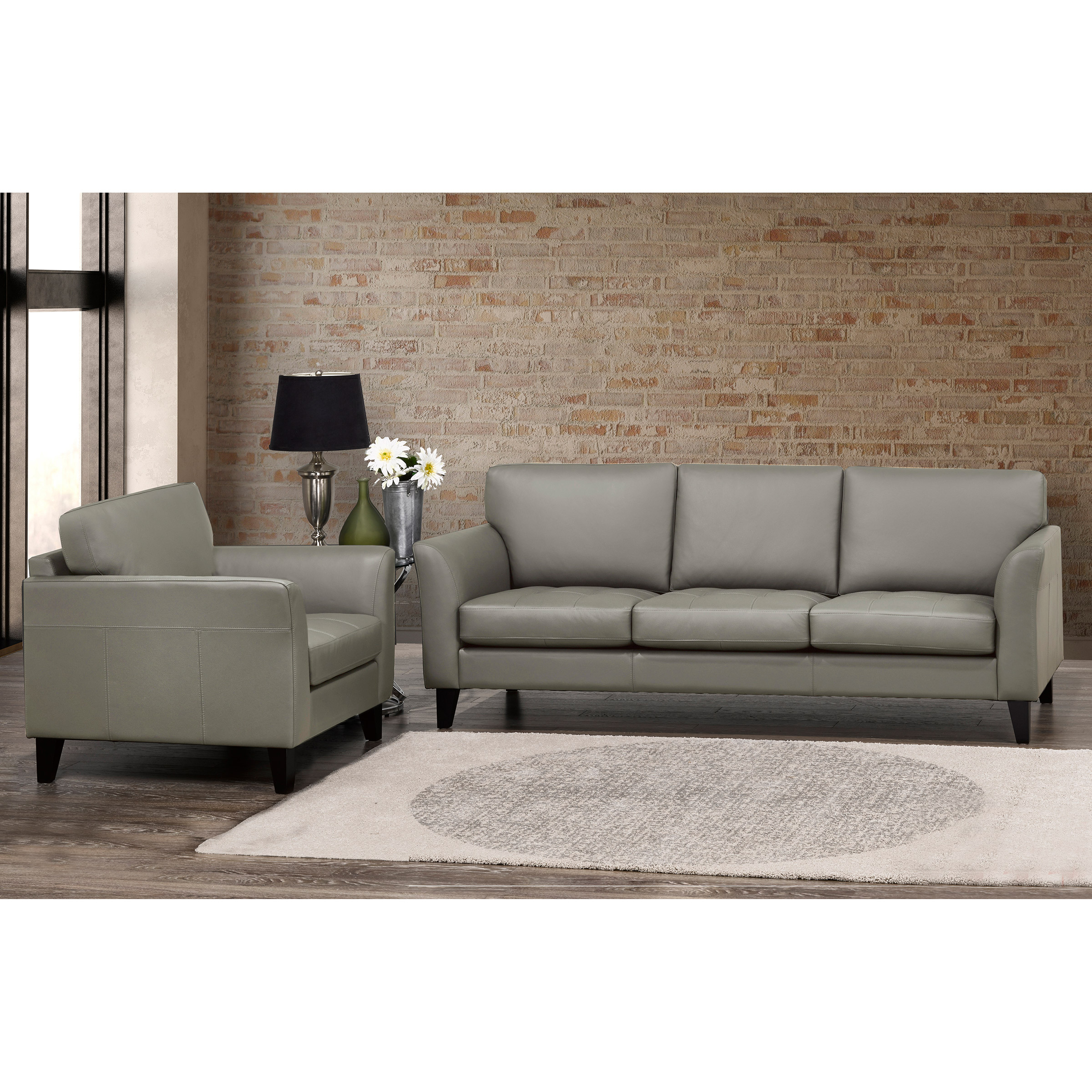 Sublime Top-grain Leather Sofa and Chair