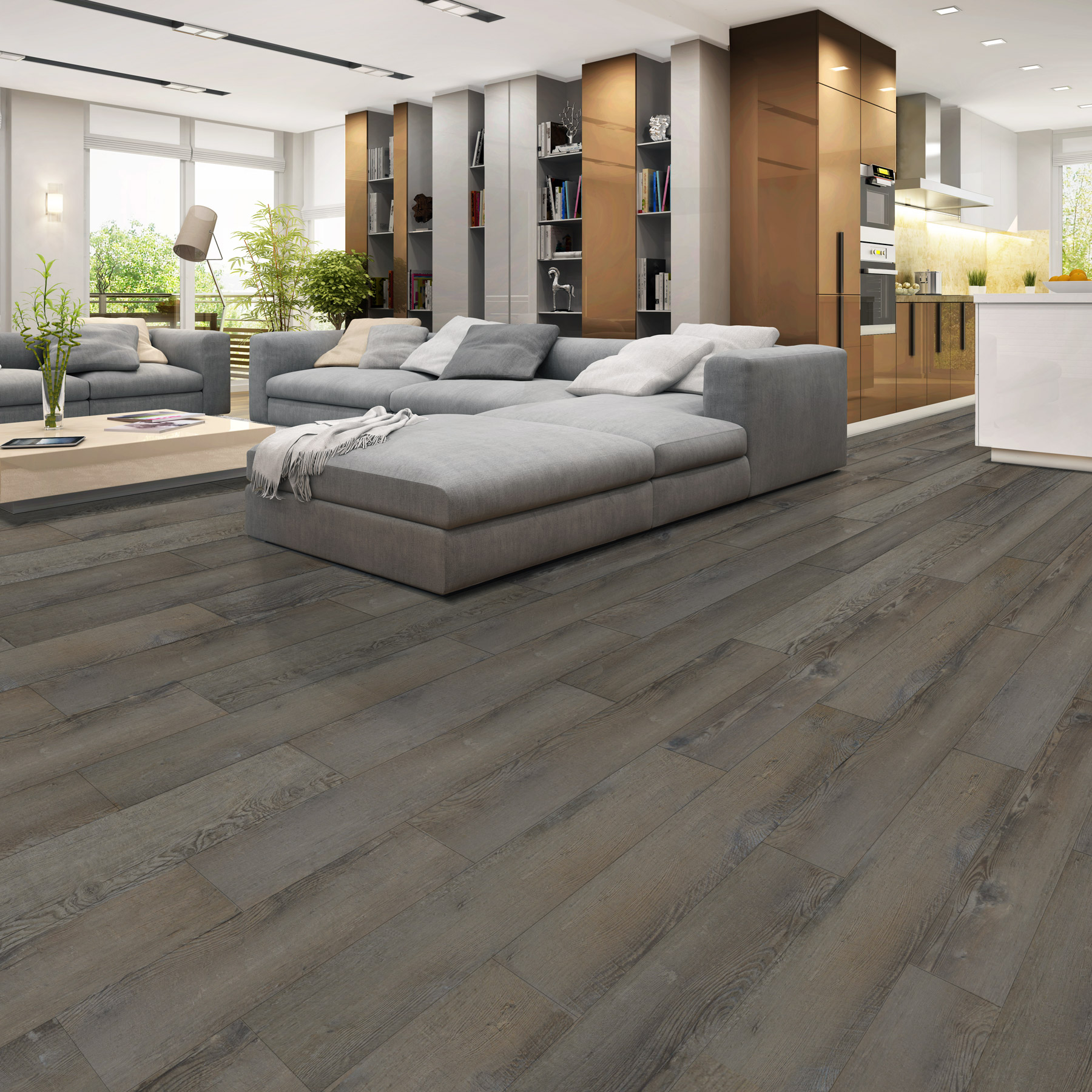 Versaclic Rustic Oak 18 cm (7.1 in.) Vinyl Plank Flooring