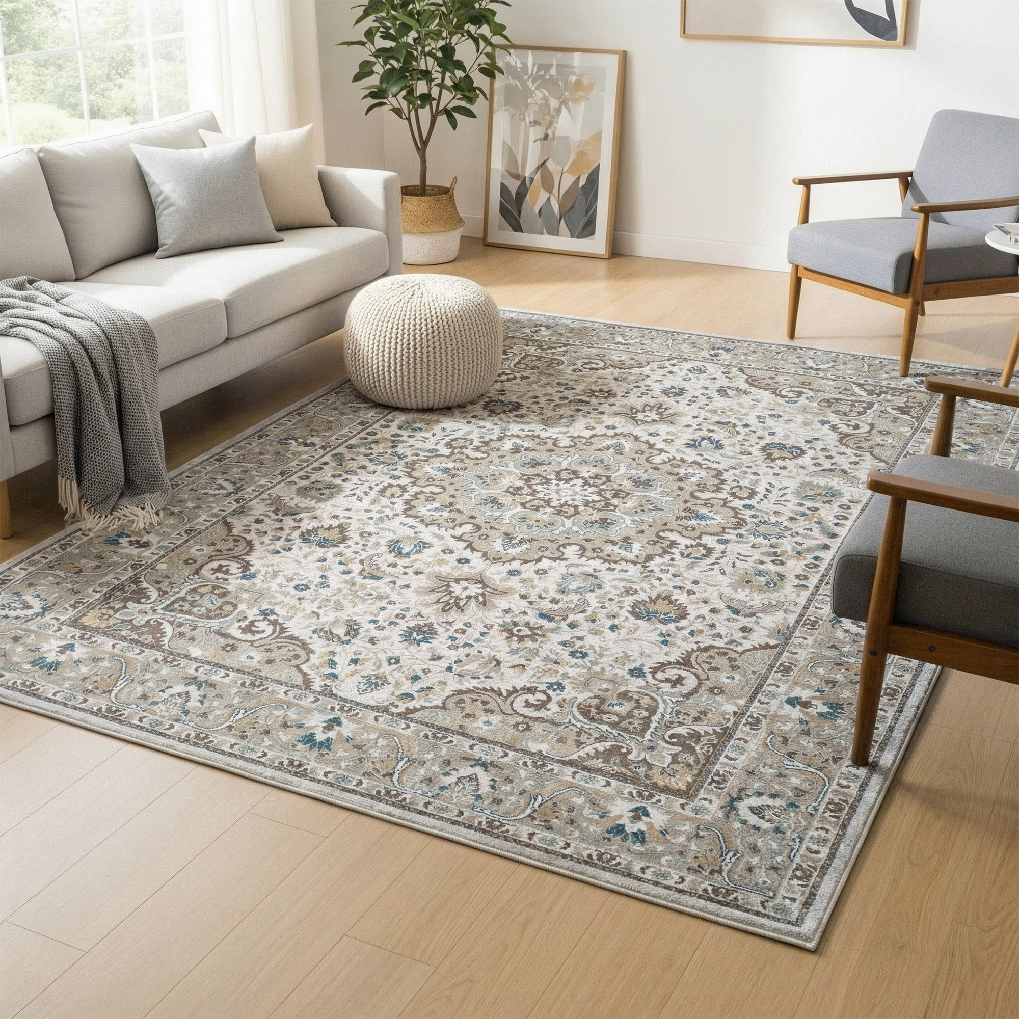 Eden Area Rug, Kreta Cream, 6'6