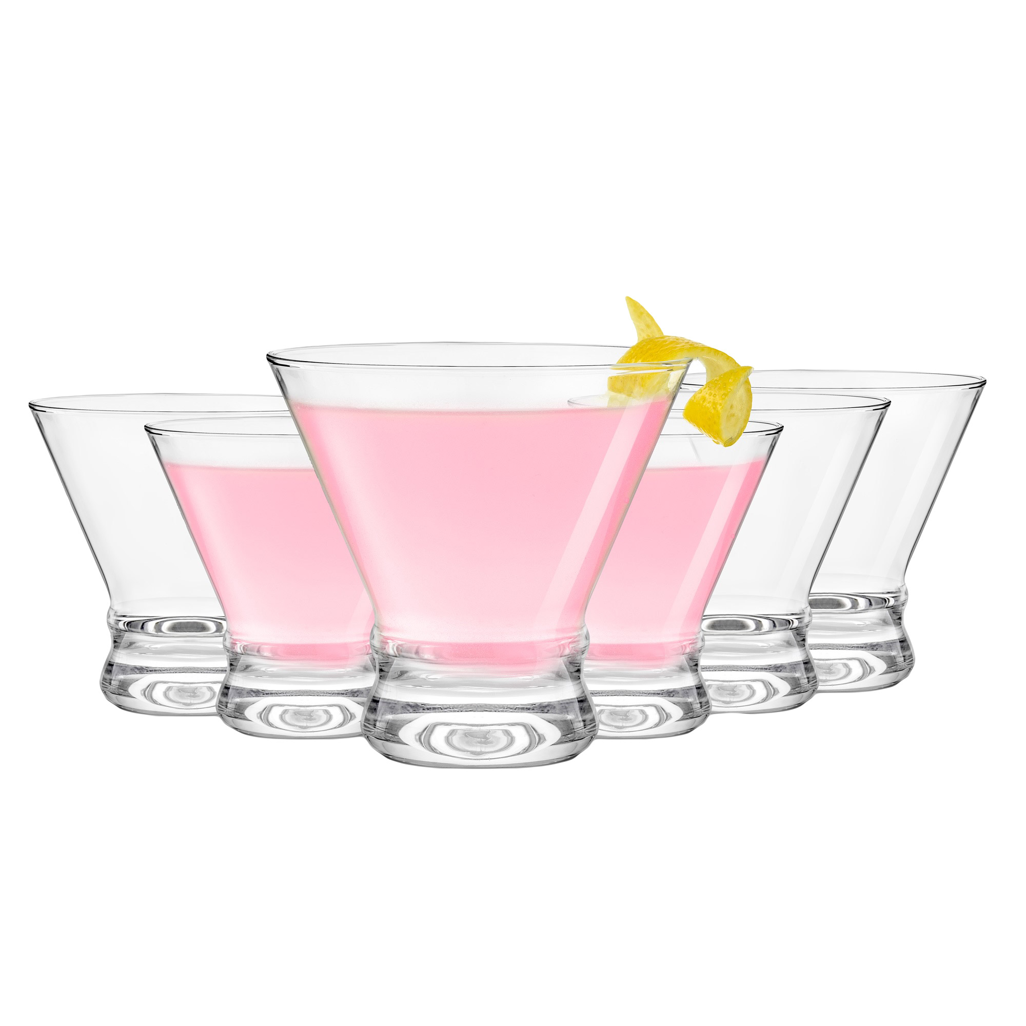 JoyJolt Afina Martini Glass, 6-pack 