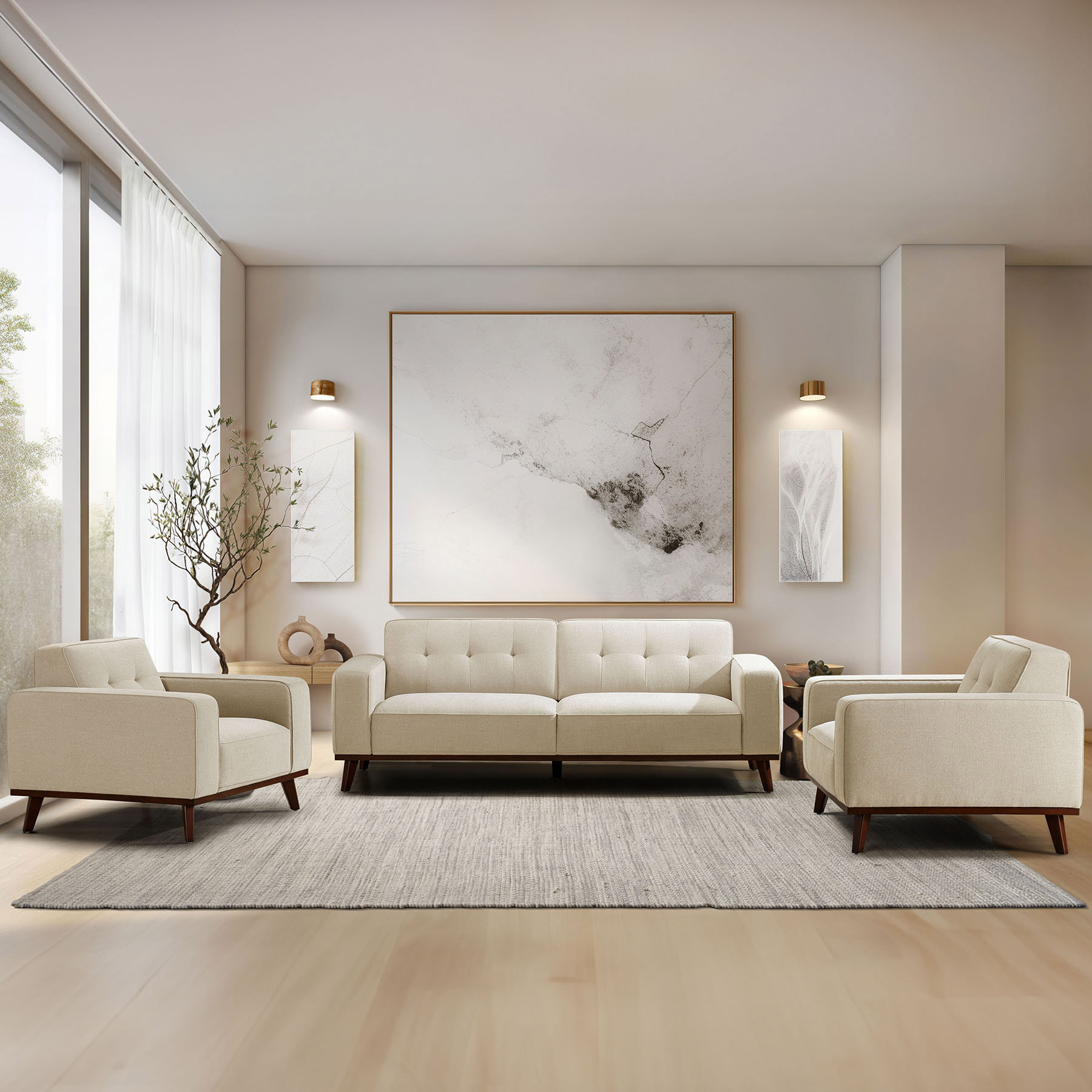 Vicenza Fabric Collection, Beige