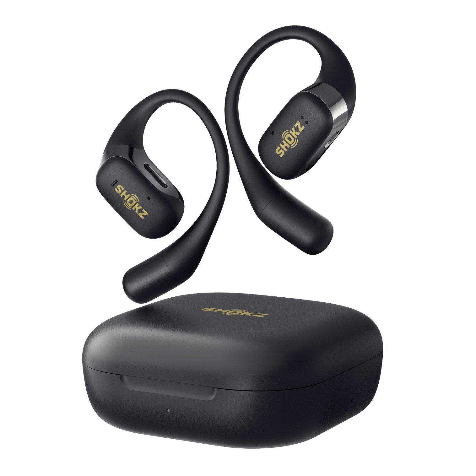 Shokz ワイヤレスイヤフォン　Air fit black Bluetooth Shokz Official - Shop OpenFit Air Open Earbuds