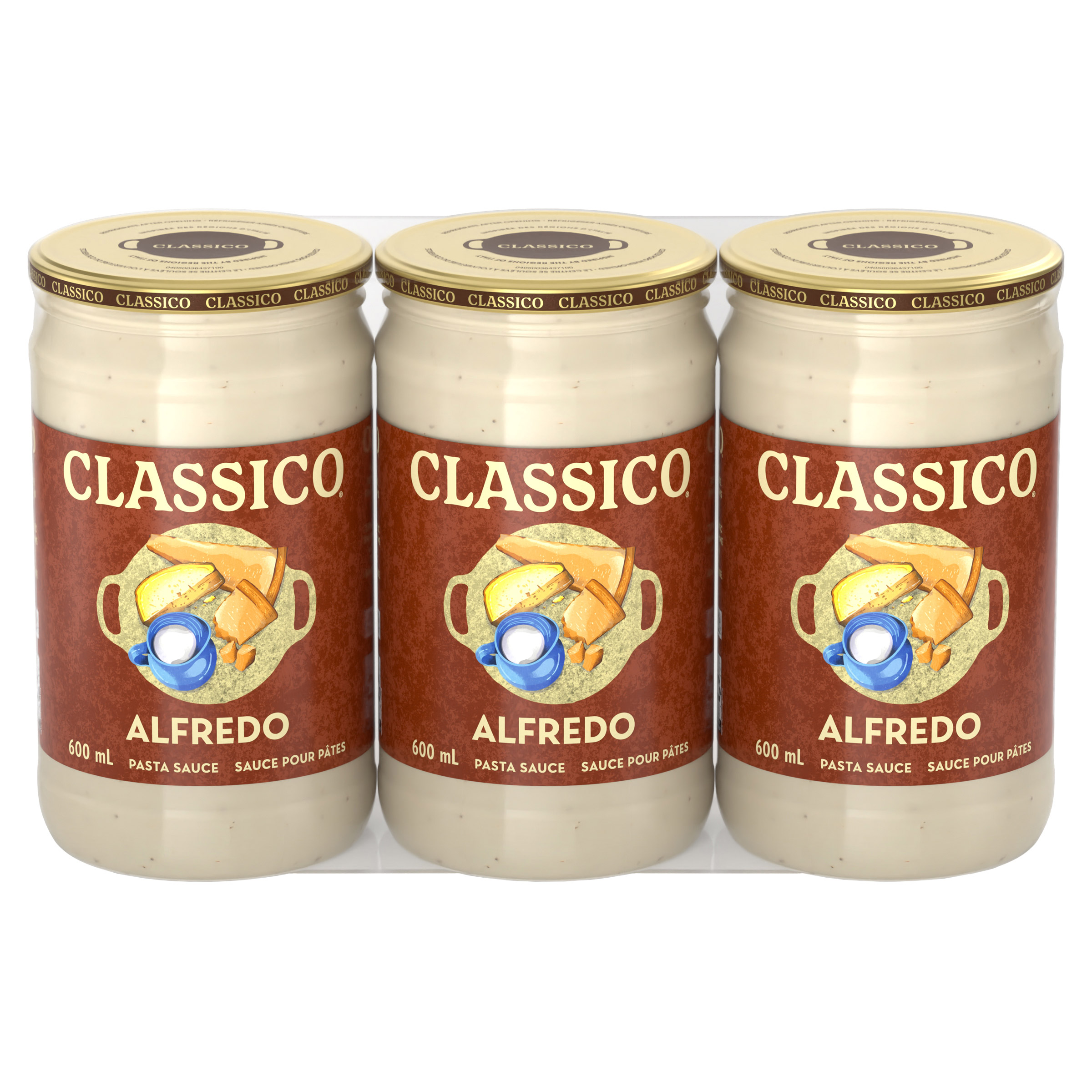Classico Alfredo Sauce, 3 × 600 mL