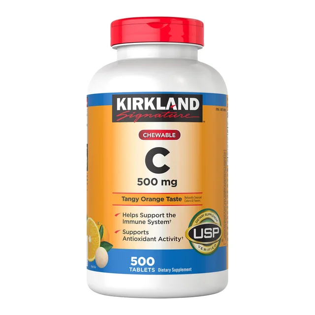 Kirkland Signature Chewable Vitamin C 500 mg, 500 Tablets