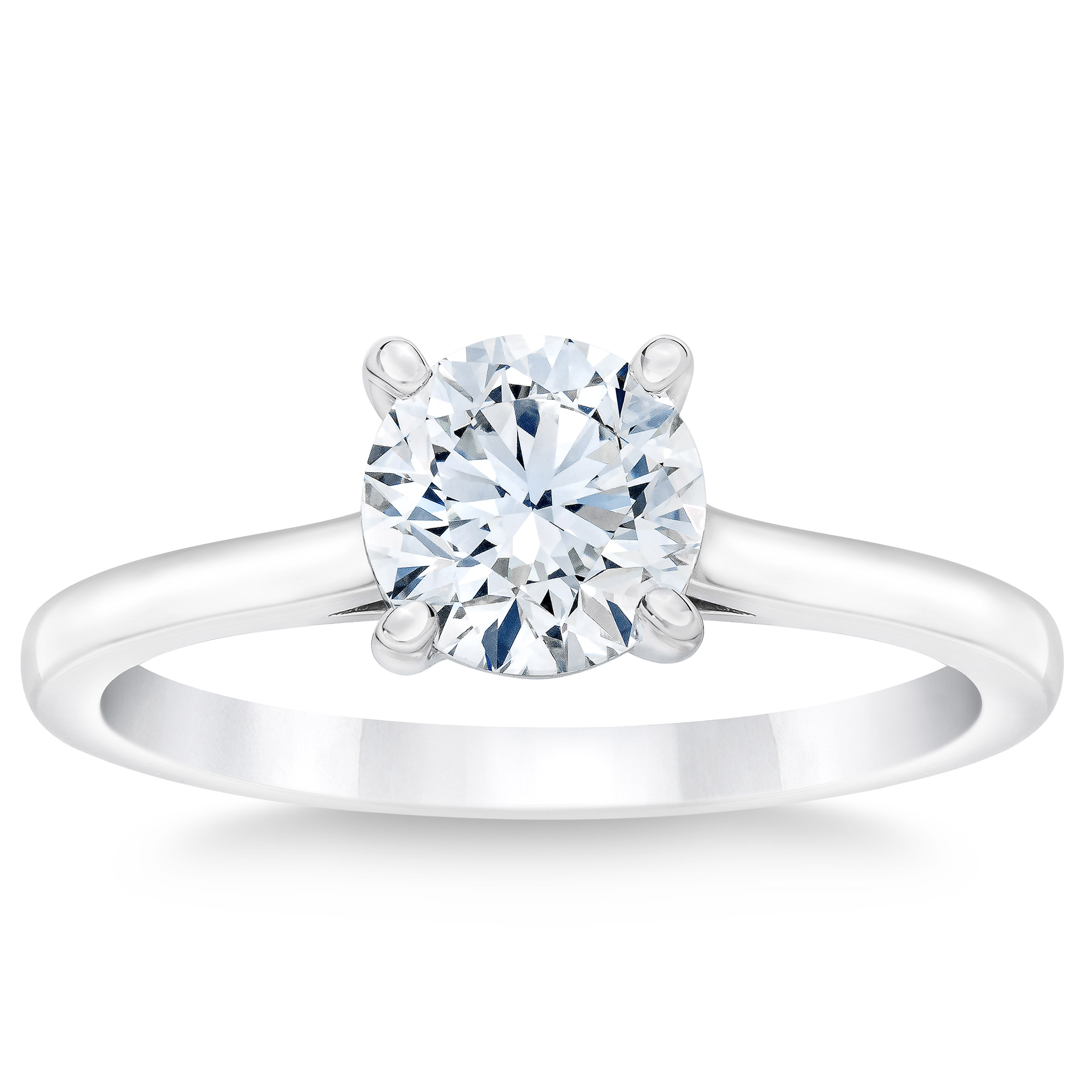 0.91 ct Round Brilliant Cut, Clarity VS1, Colour H, Diamond Solitaire Ring