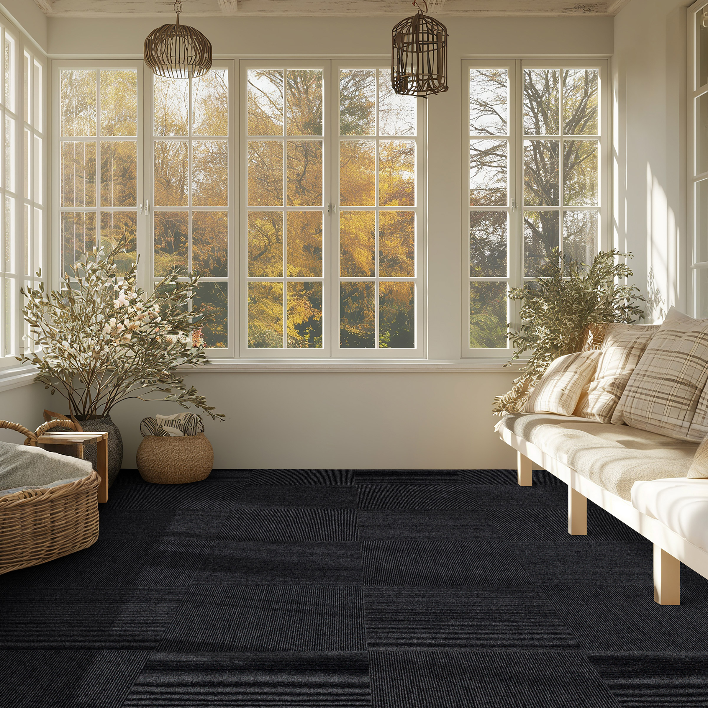 Mohawk Home Picket 24 in. x 24 in. Peel and Stick Carpet Tiles  8-pack