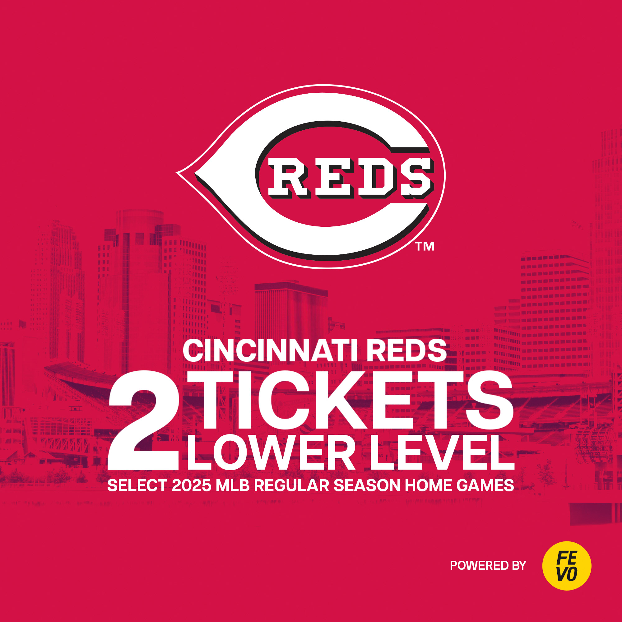 MLB Cincinnati Reds - Two Lower Level Tickets, eVoucher
