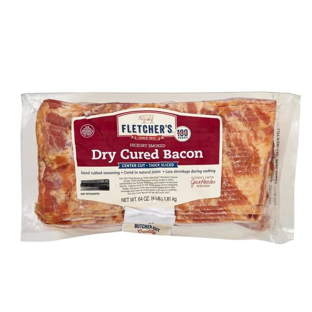 Fletcher's Dry Cured Bacon, 2 lbs, 2-count