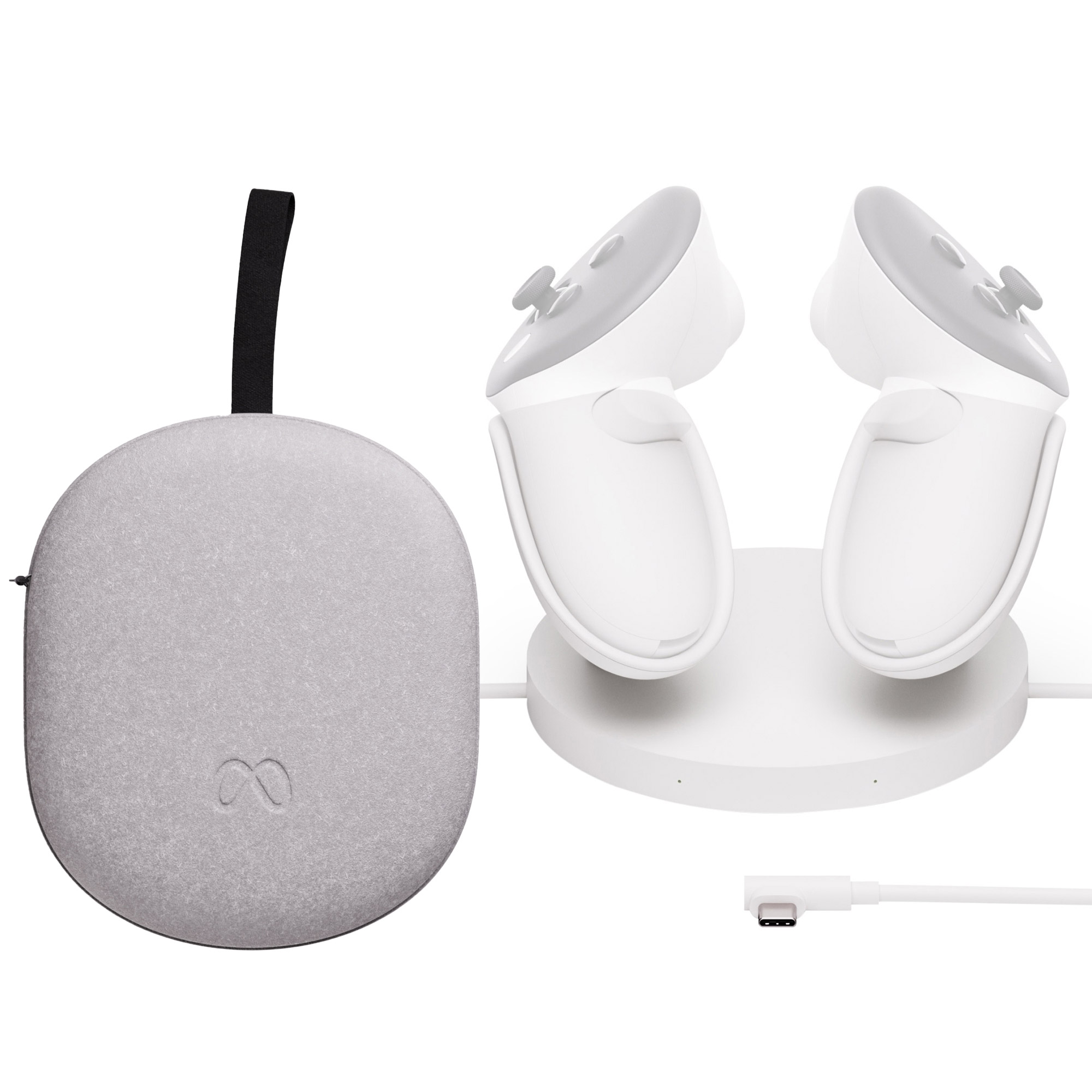 Meta Quest 3/3S Compact Carrying Case and Compact Charging Dock Bundle