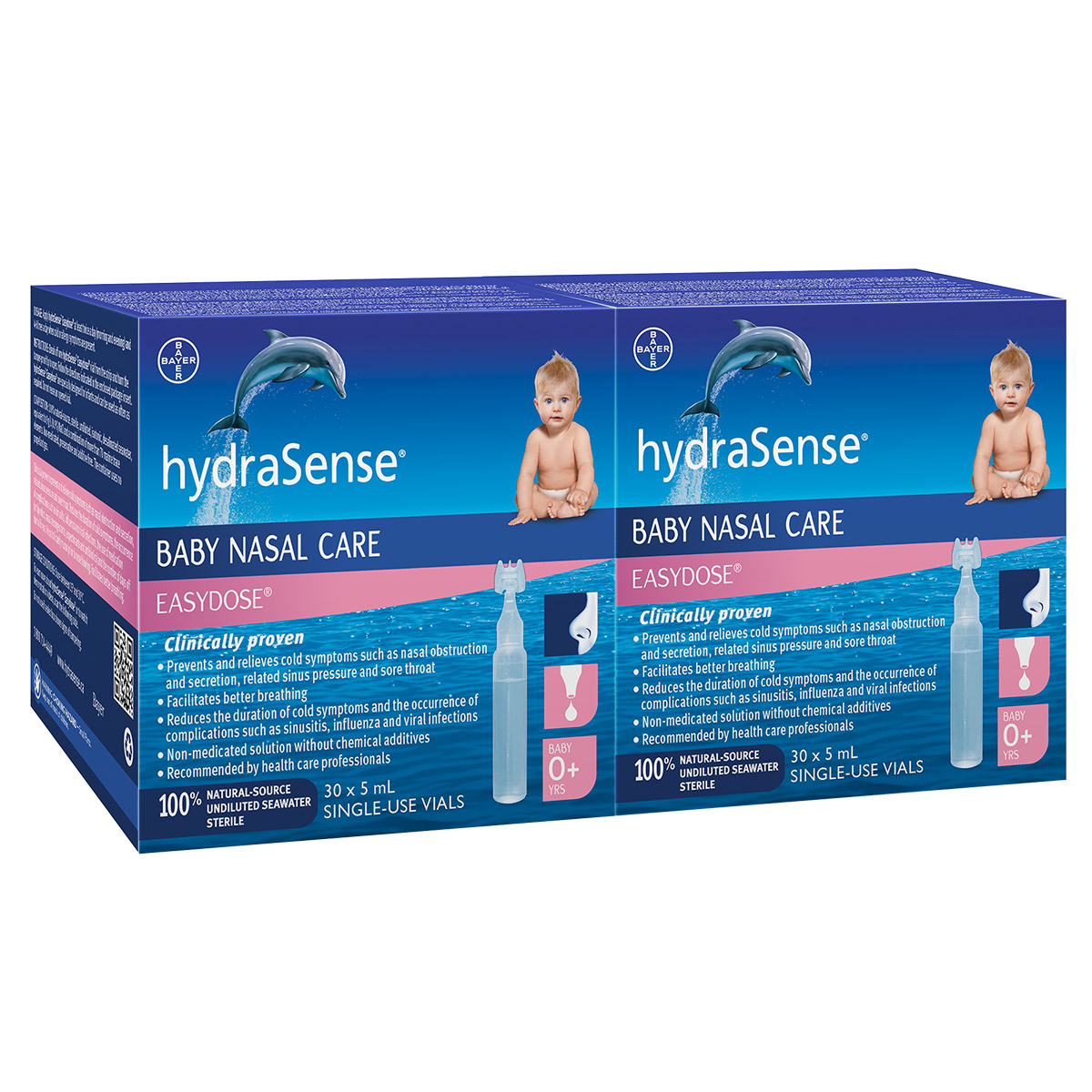HydraSense Easydose -2 packs of 30 x 5 ml vials