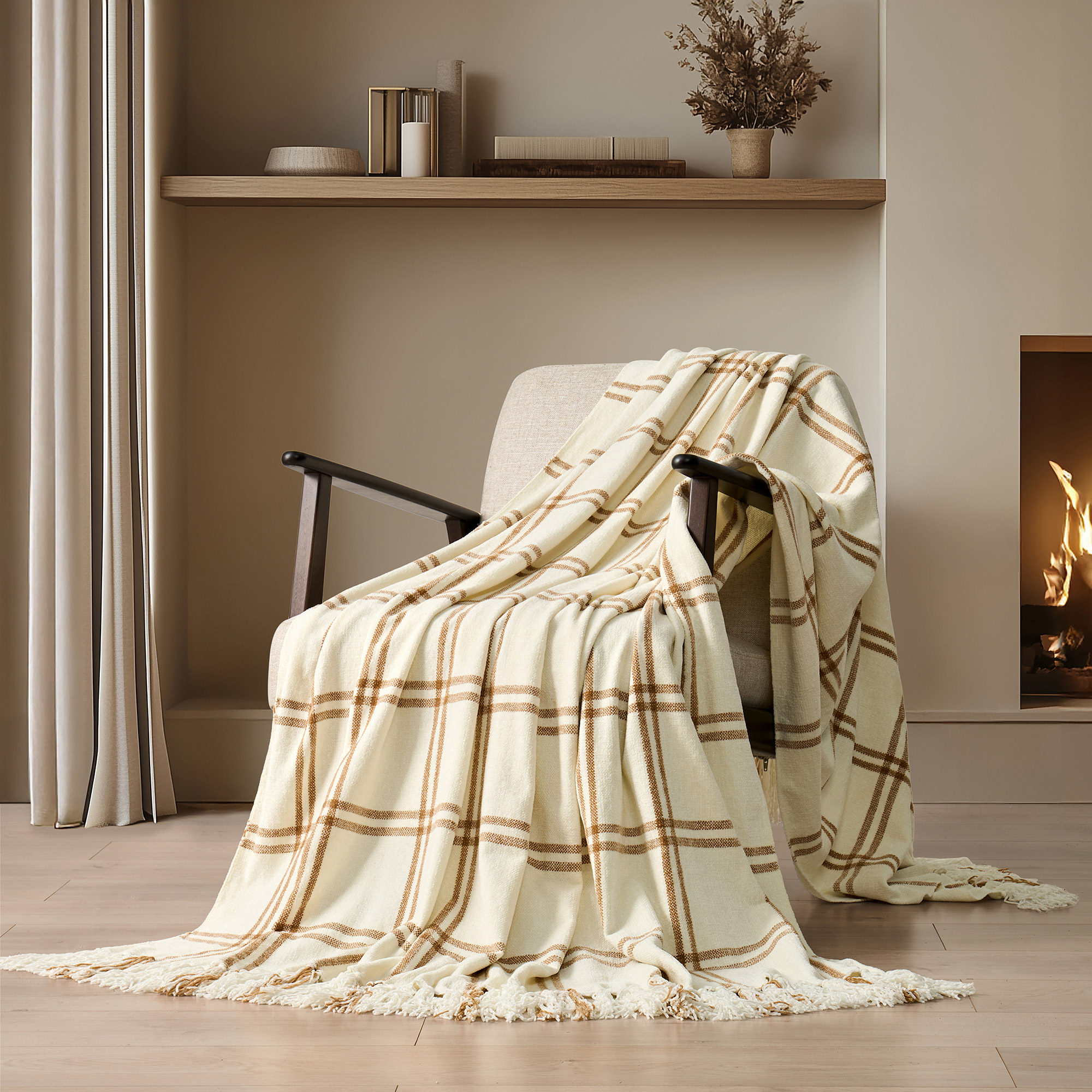 小物 HERILL Goldencash Blanket Evergrace Luxe Chenille Throw | Costco