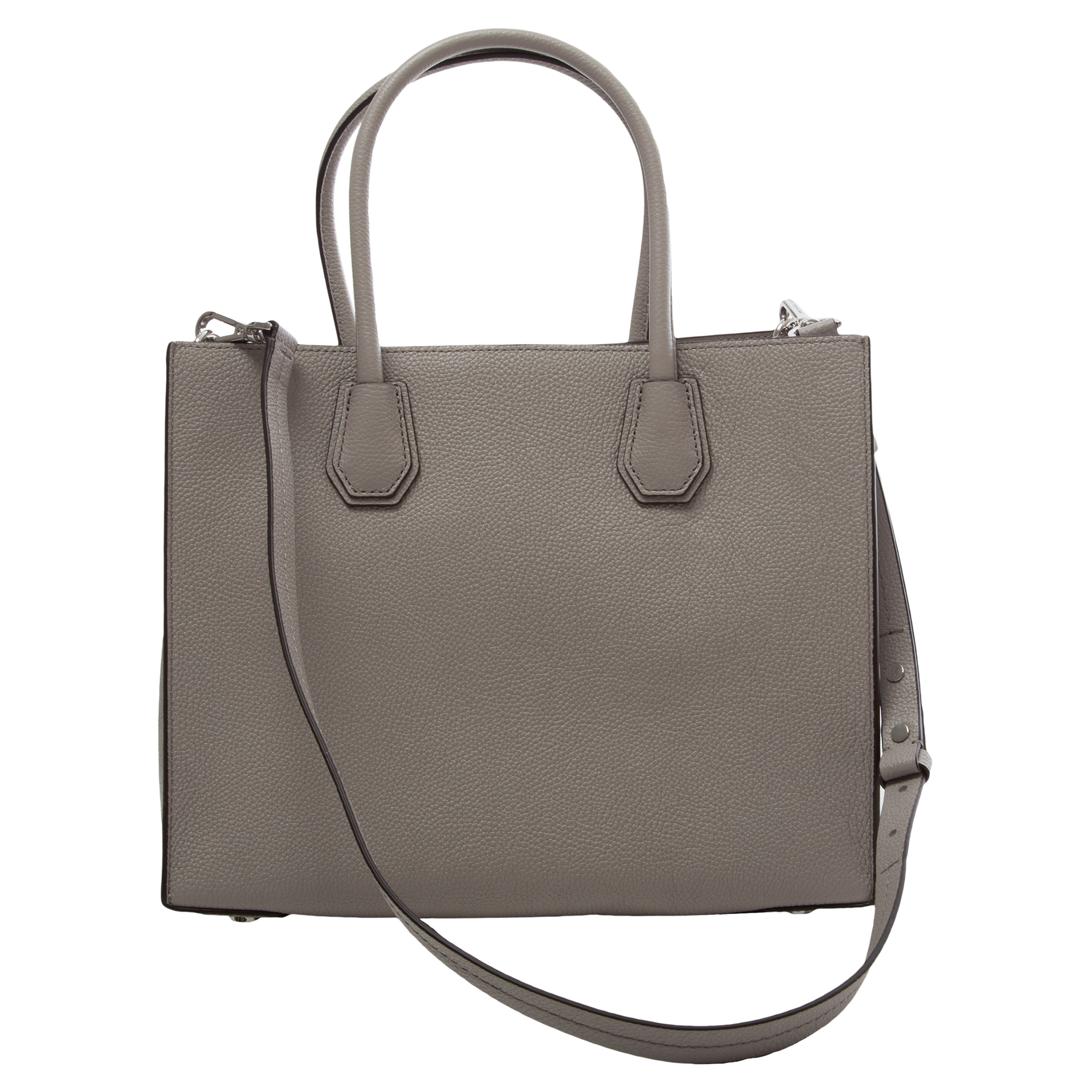 ヨネ 美品Michael Kors mercer グレー Michael Kors Mk Mercer Medium Pebbled Leather Accordion Crossbody