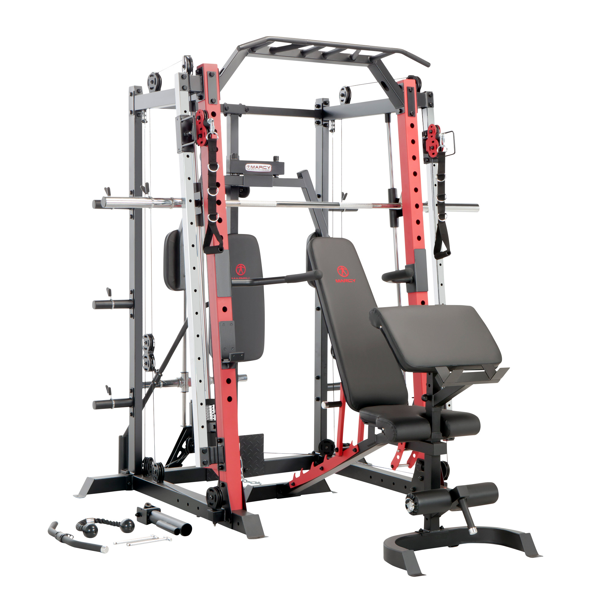 Marcy Smith Machine / Cage System with Pull-Up Bar and Landmine Station