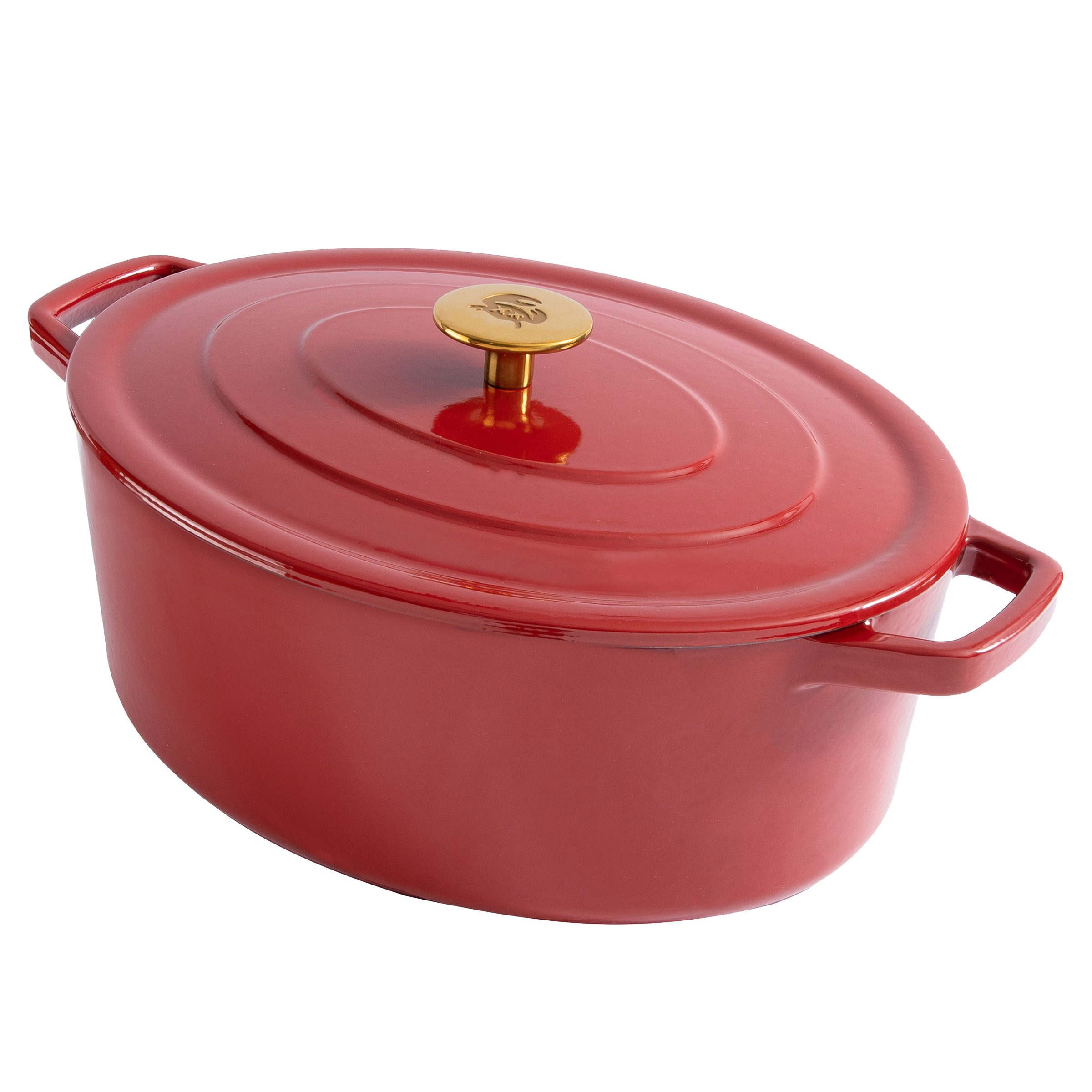 Chuck Hughes Dutch Oven, Oval, Cast Iron, 5.2 L (5.5 qt.)