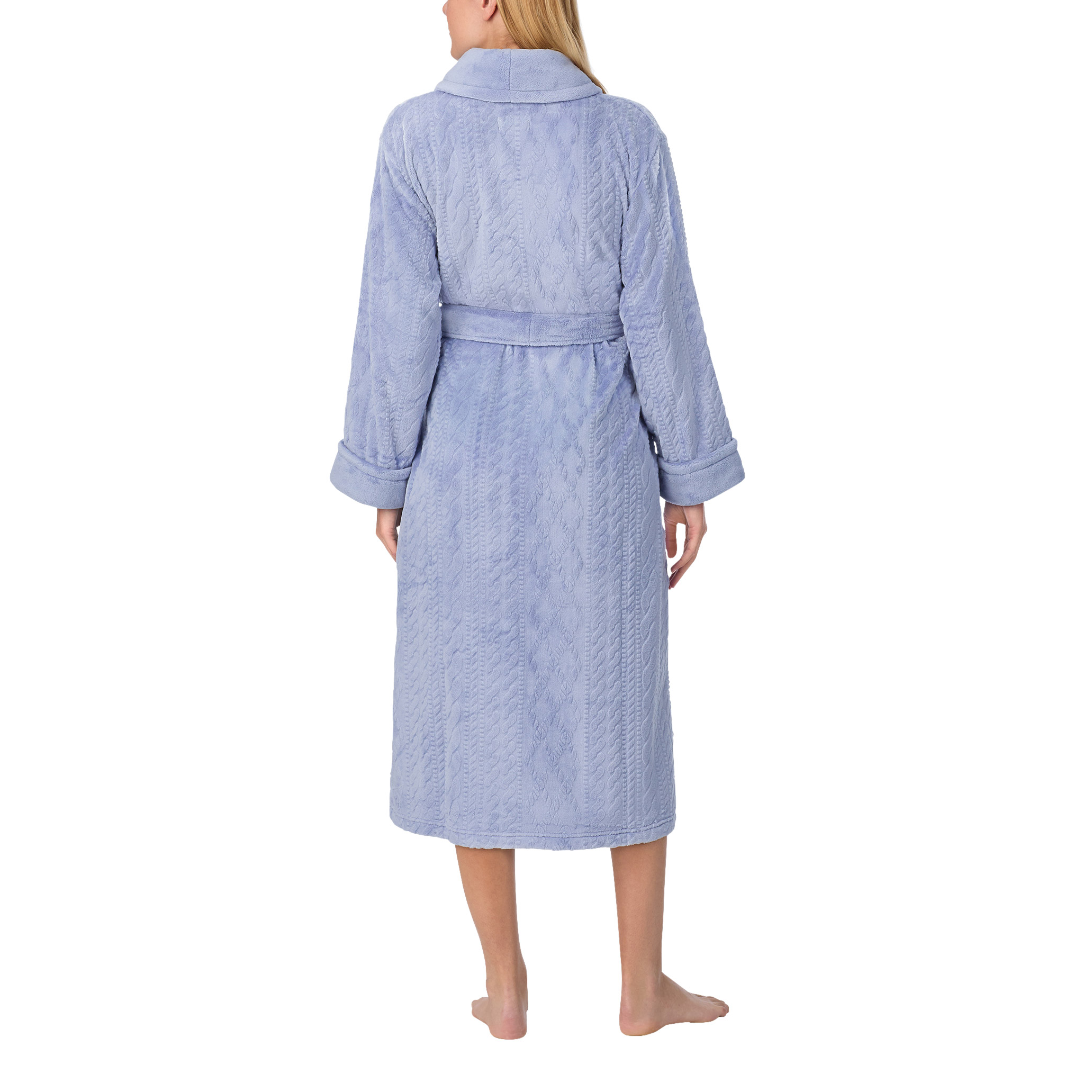 Room Service Women's Cable Texture Plush Robe | Costco