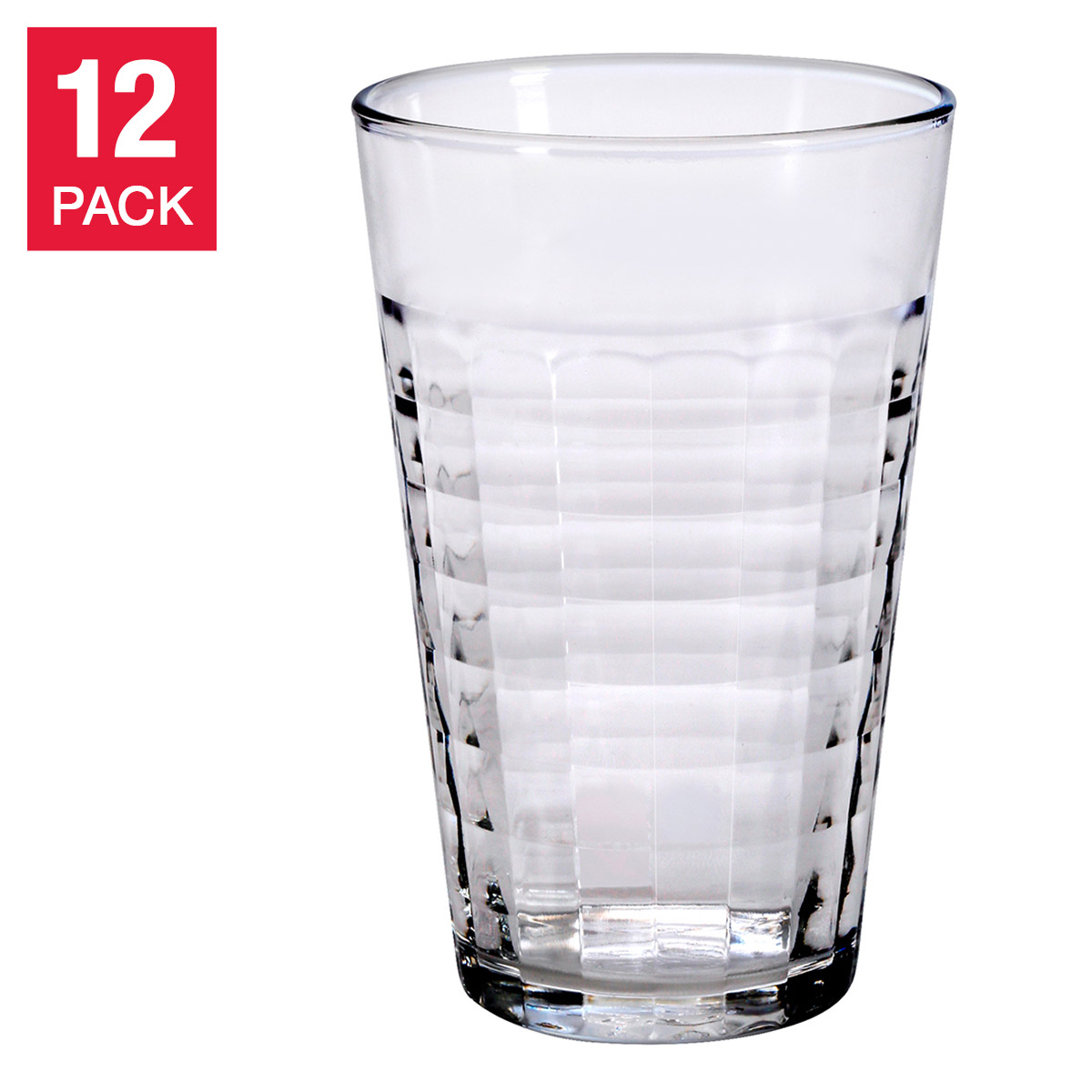 Duralex Tempered Glass 500 mL (17oz) Drinkware Set, 12-piece