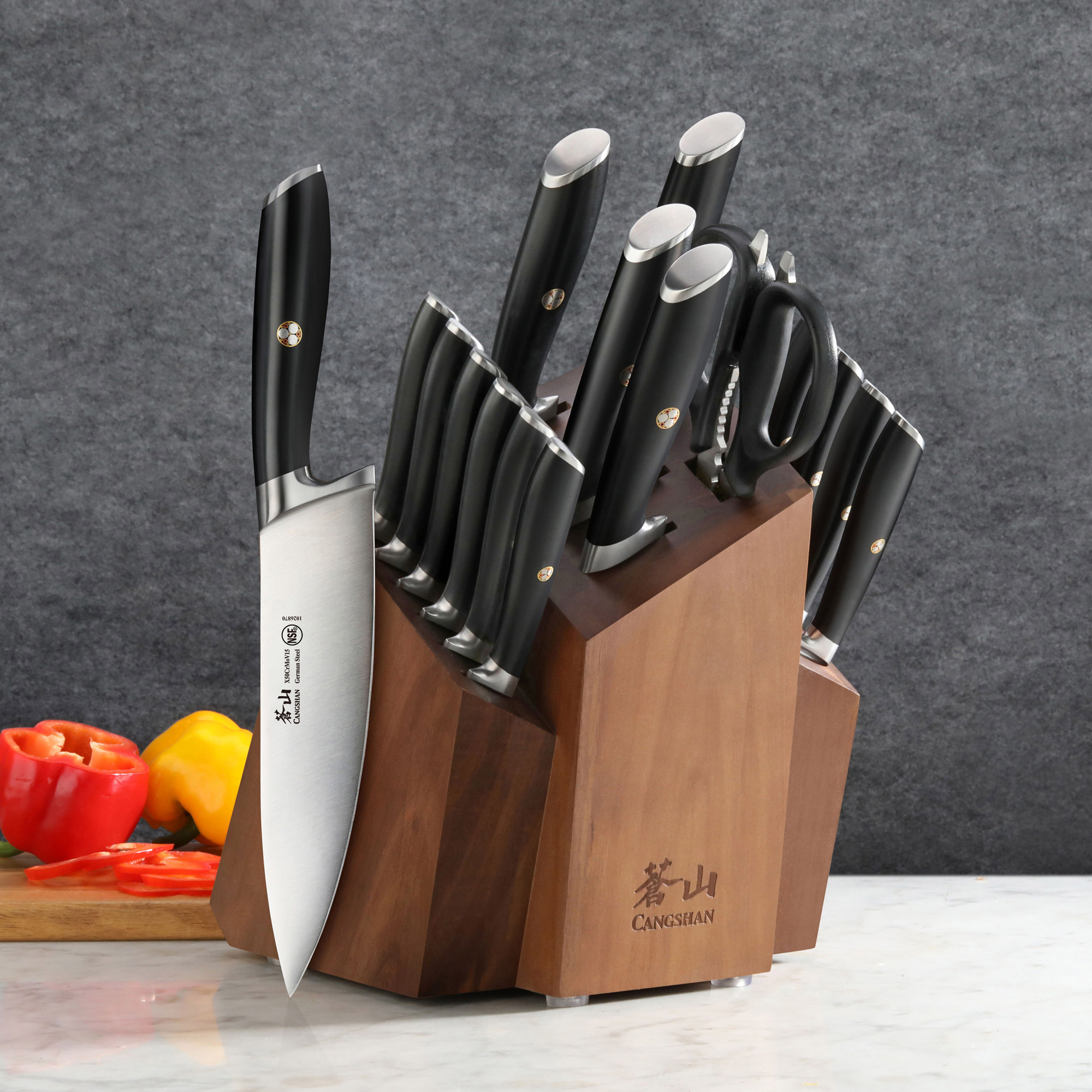 Cangshan L Series 17-Piece Shan German Steel Forged Knife Set