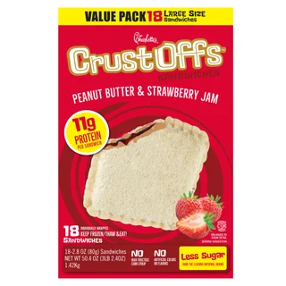 Charlotte's Peanut Butter and Strawberry Jam Crustoffs, 2.8 oz, 18-count
