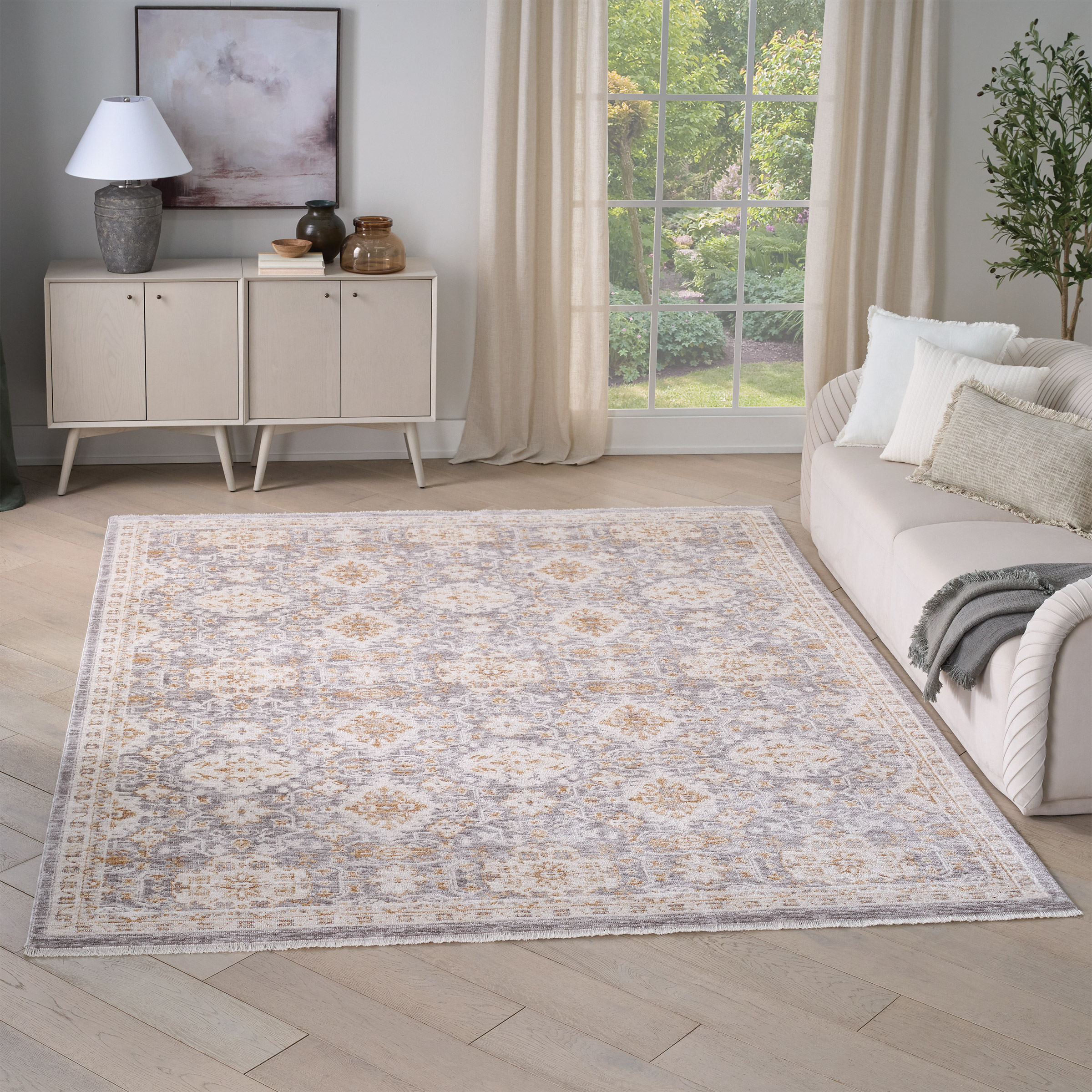 Nourison Hastings Area Rug Collection  Cian Ivory/Gray