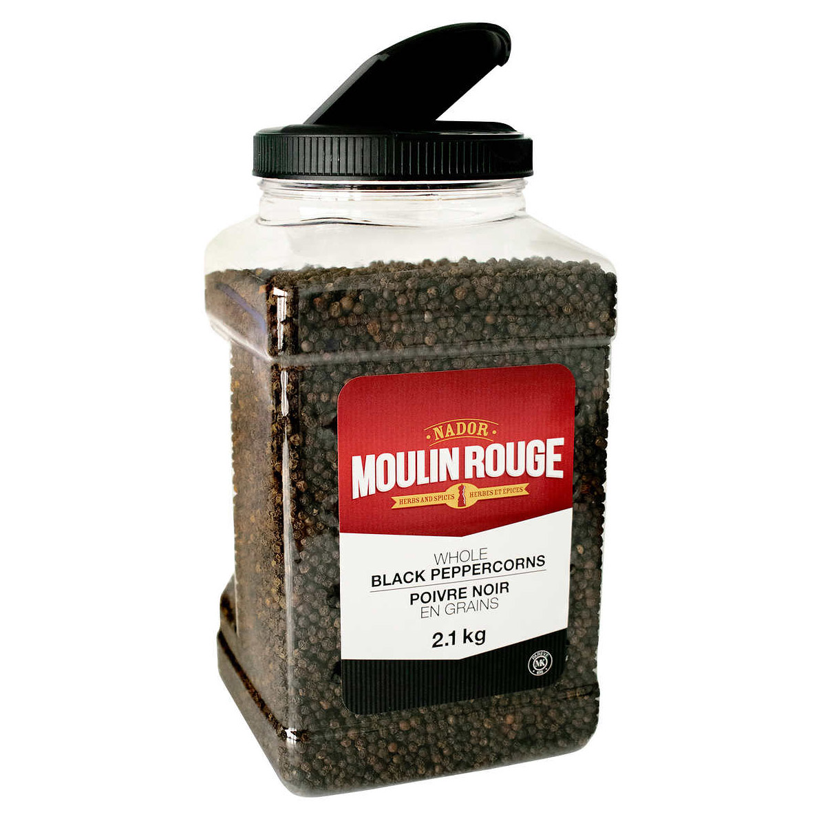 Moulin Rouge Whole Black Peppercorns, 2.1 Kg