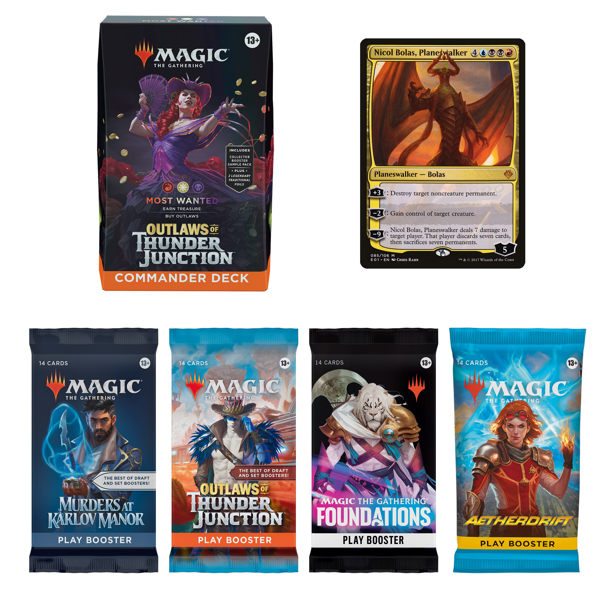 Magic: The Gathering Outlaws of Thunder Junction Deluxe Commander Kit – Most Wanted