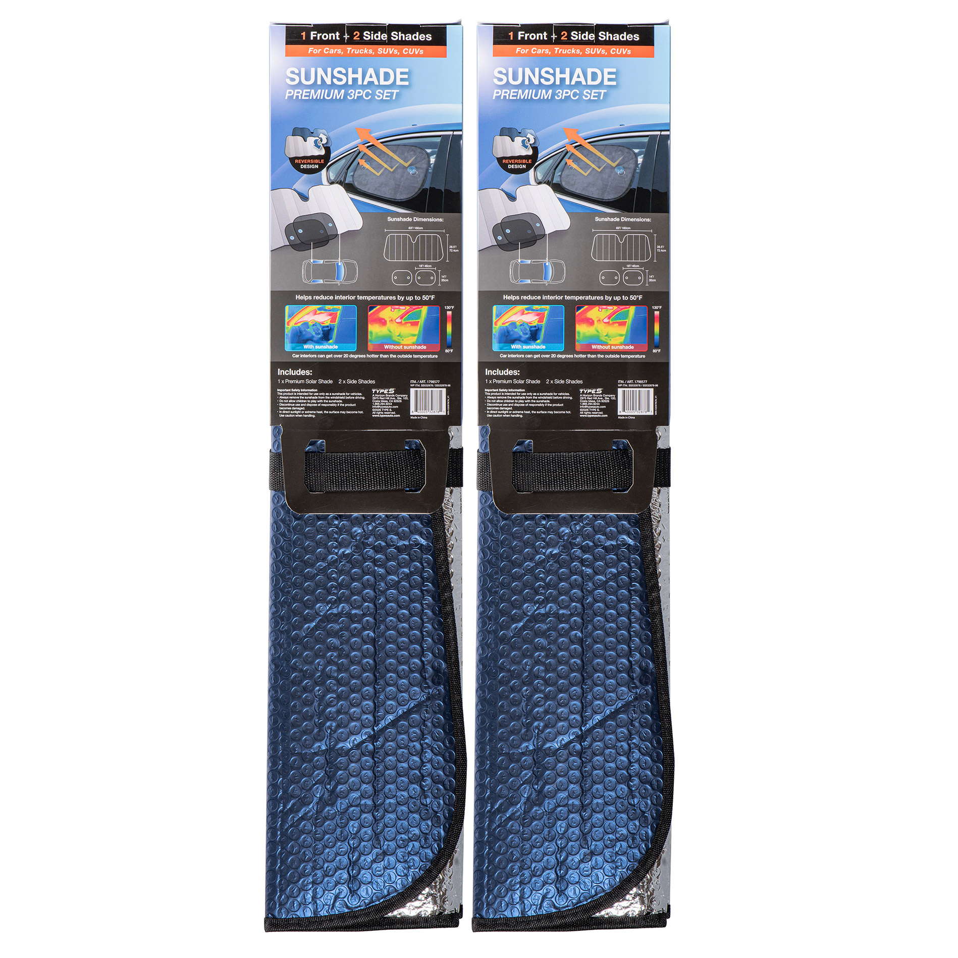 3-piece Premium Sunshade Set - 2-pack | Costco