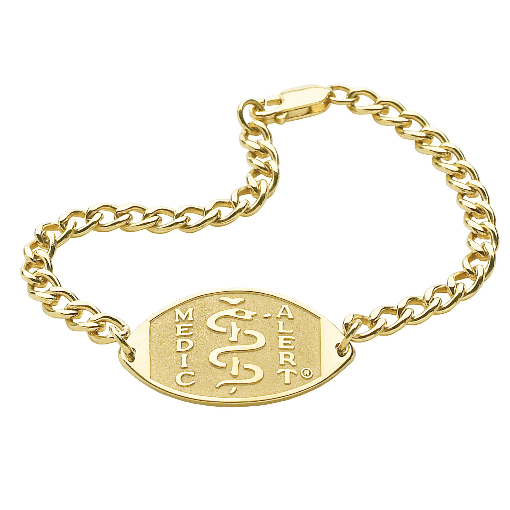 MedicAlert Gold-filled with Large Emblem Bracelet 