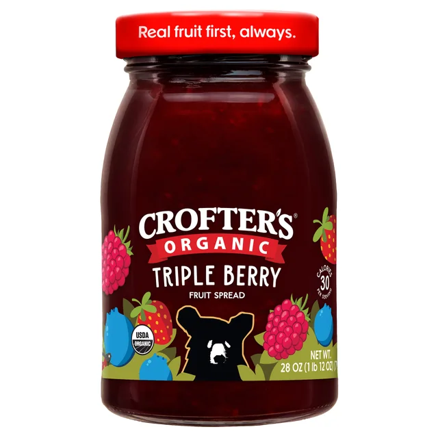 CROFTER'S ORGANIC TRIPLE BERRY SPREAD 28 OUNCE JAR