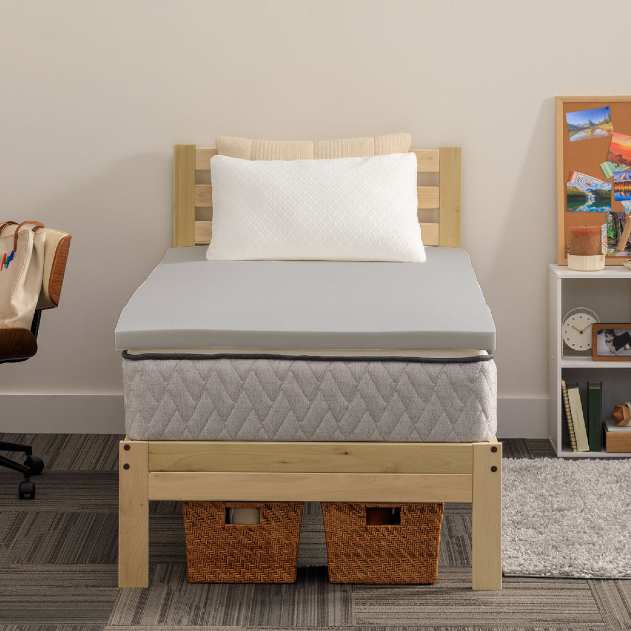 Sealy Charcoal-Infused Memory Foam Dorm Sleep Bundle 3-piece Set  Twin XL