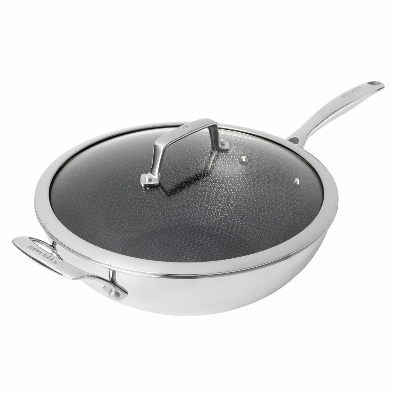 ZWILLING Paradigm Hybrid Ceramic Non-stick Tri-ply Clad Wok with Glass Lid, 30cm (12 in.)