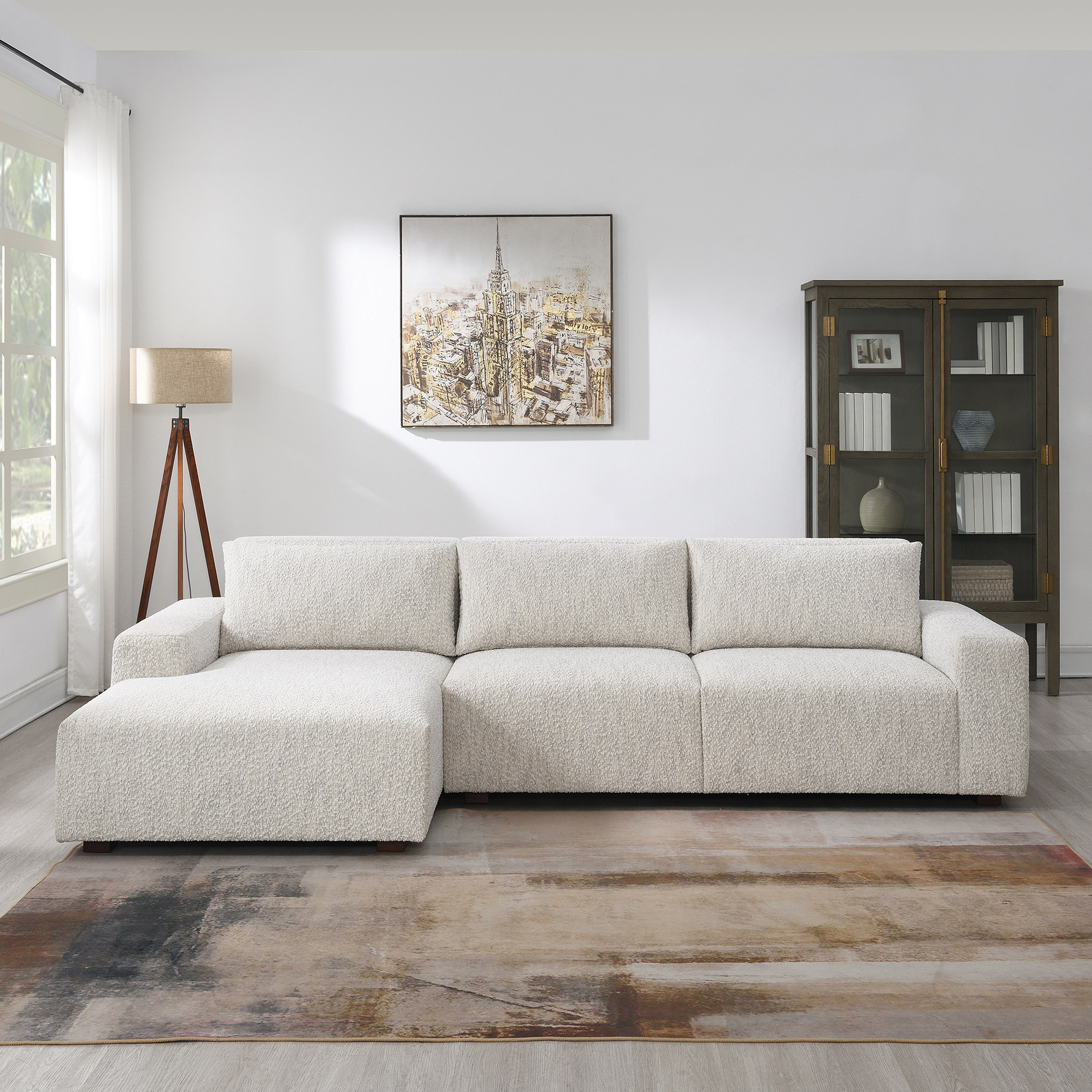 Zyllah Left-hand Facing 2-piece Fabric Sofa Chaise
