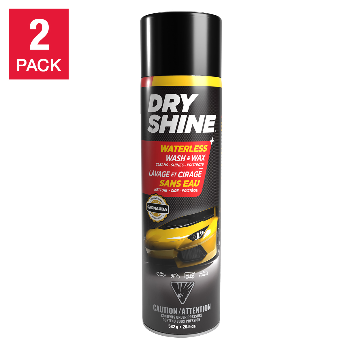 Dry Shine  Waterless Wash and Wax, 2-pack