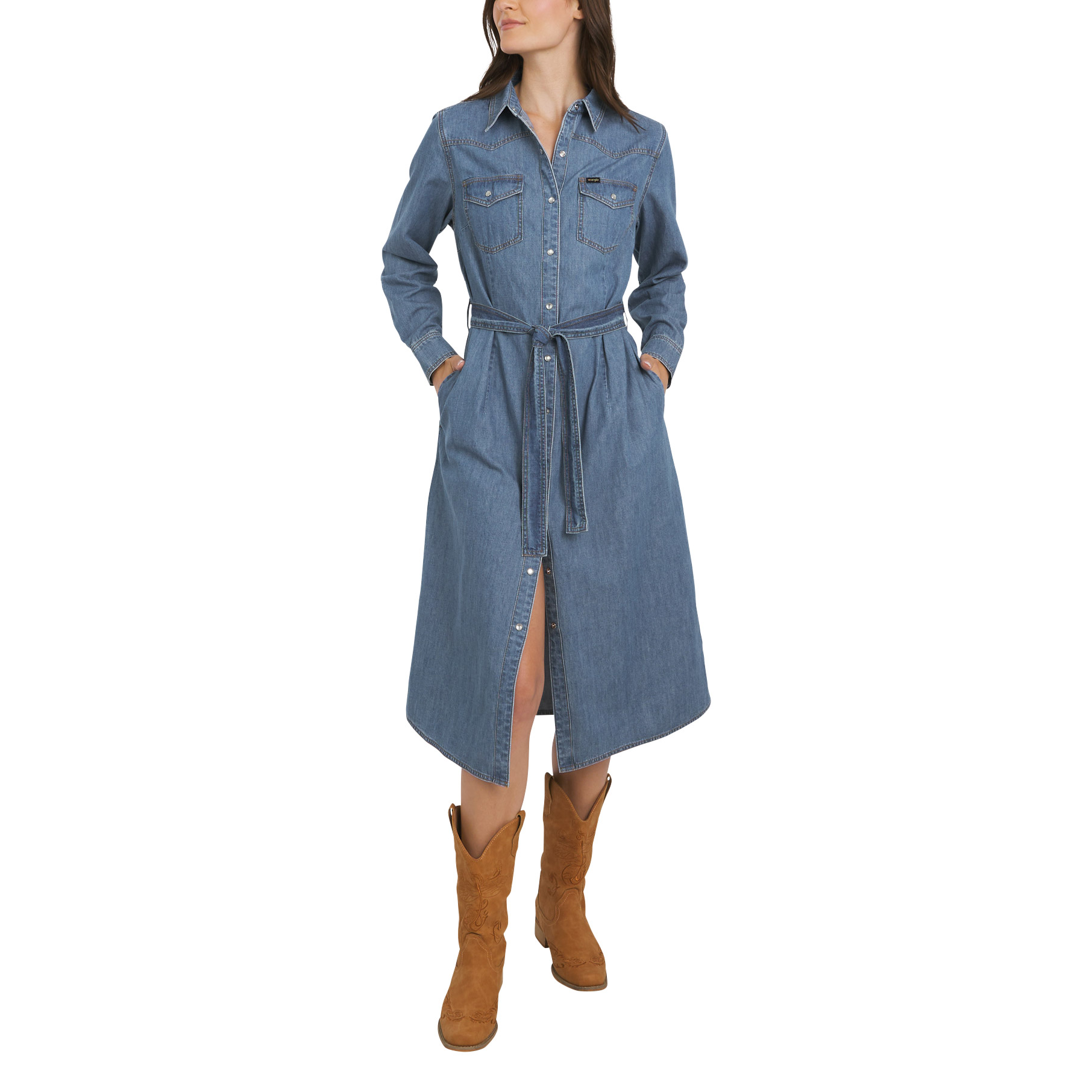 Wrangler Women's Denim Midi Dress