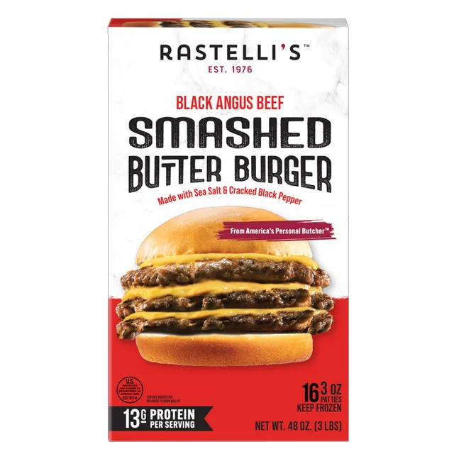 RASTELLI'S SMASHED BUTTER BURGER 16/3 OZ (3 LBS)