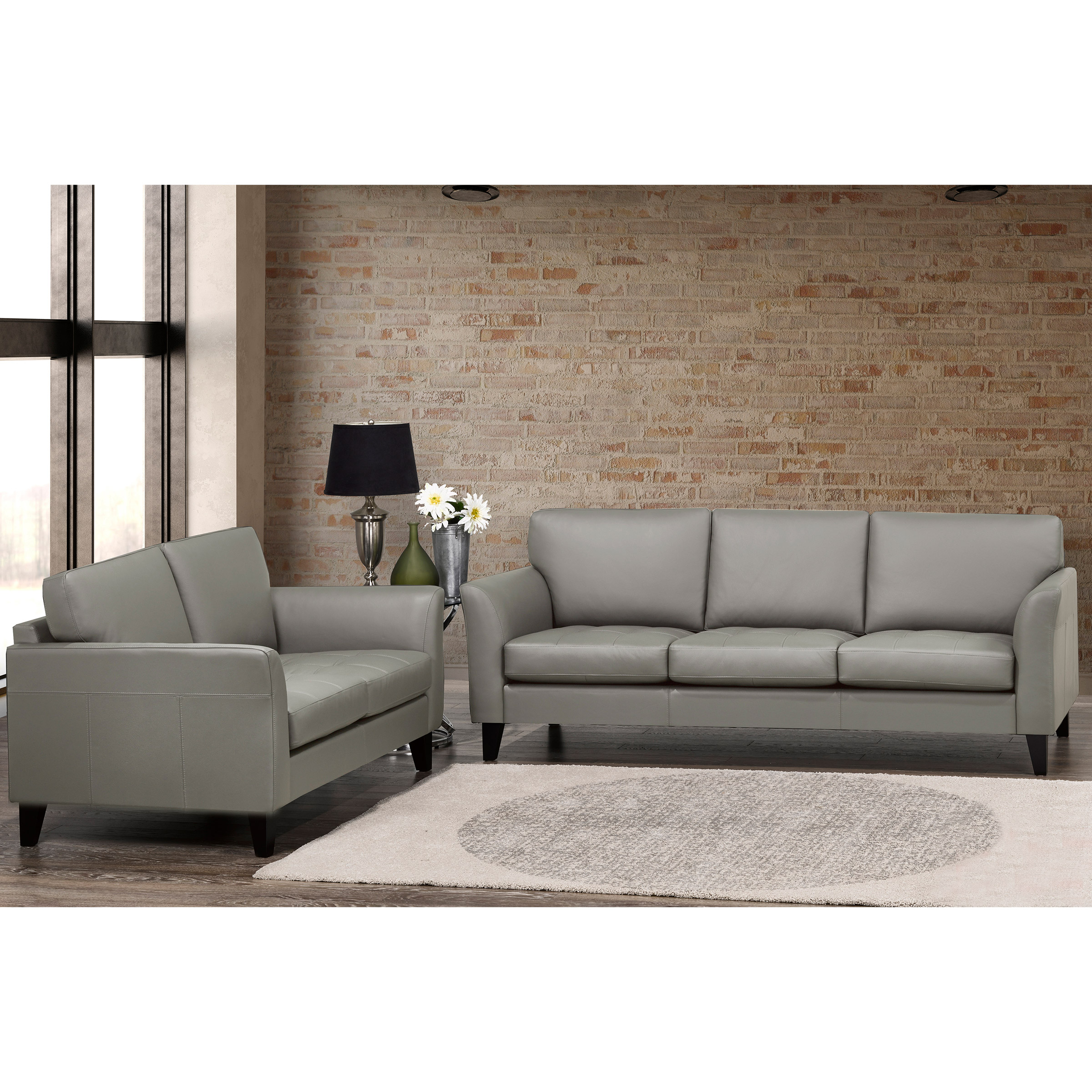 Sublime Top-grain Leather Sofa and Loveseat
