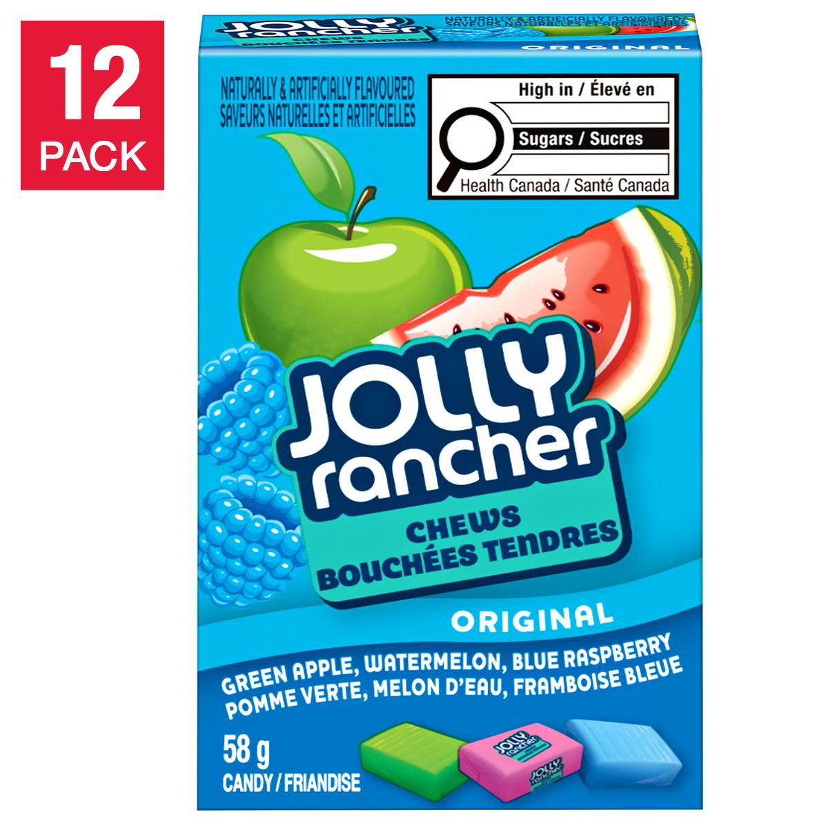 Jolly Rancher Chew, 12 × 58 g