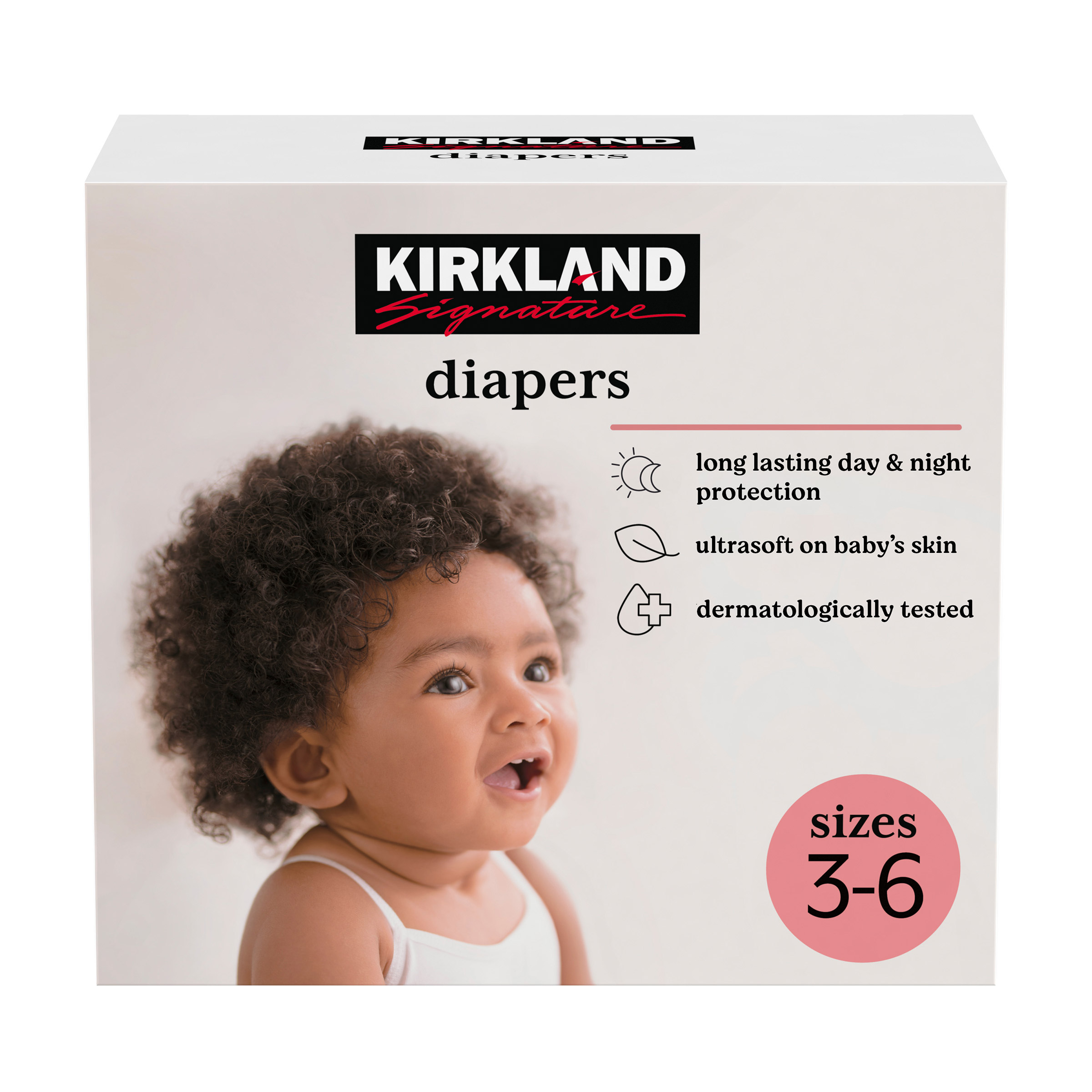 Kirkland Signature Diapers, Sizes 3 - 6