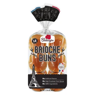 LA BOULANGERE BRIOCHE BURGER BUNS 12 CT