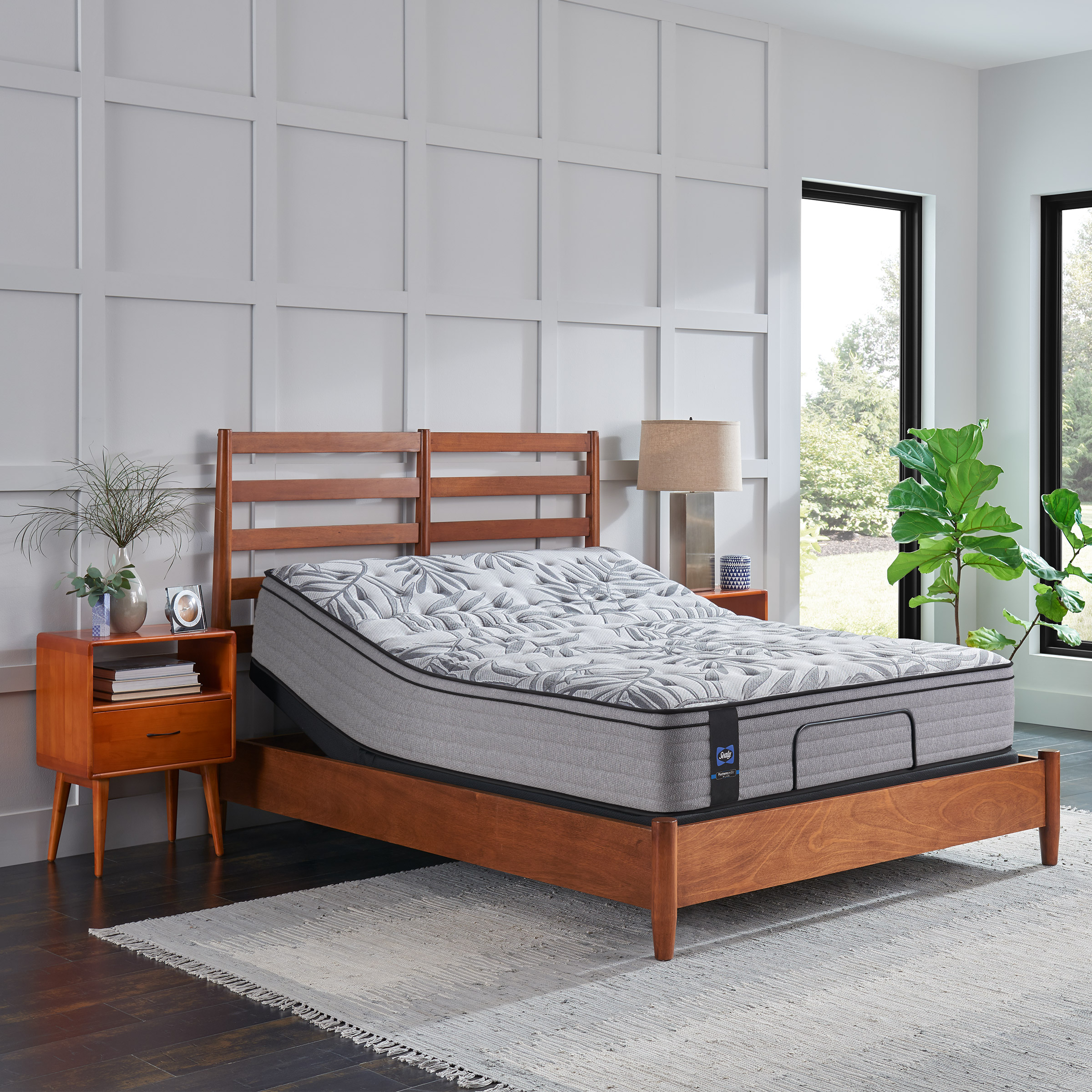 Sealy Posturepedic Indigo Garden 33.7 cm (13.3 in.) Queen Mattress with Adjustable Base