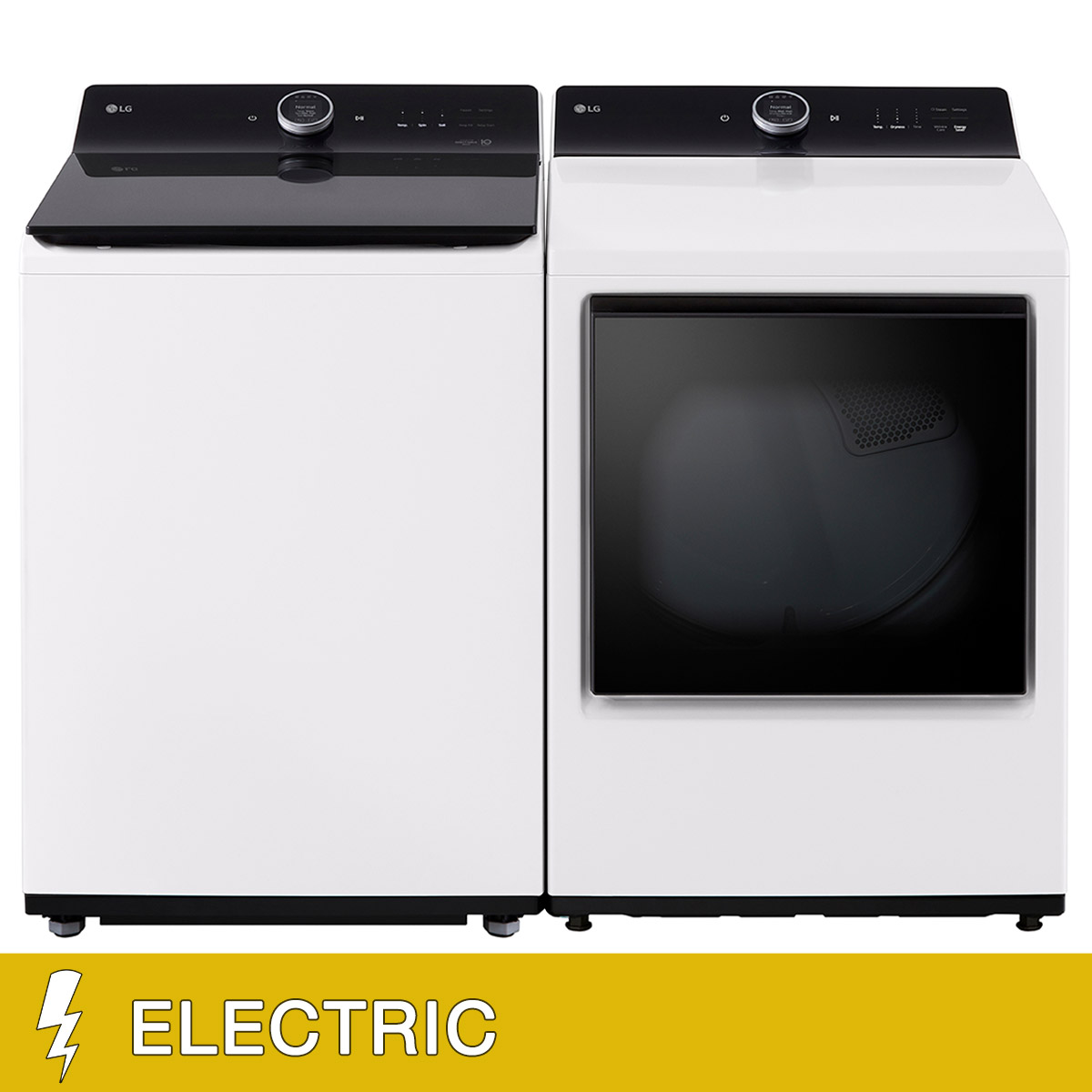 LG 5.5 cu. ft. Top Load Washer with EasyUnload and 7.3 cu. ft. Rear Control ELECTRIC Dryer with LG EasyLoad