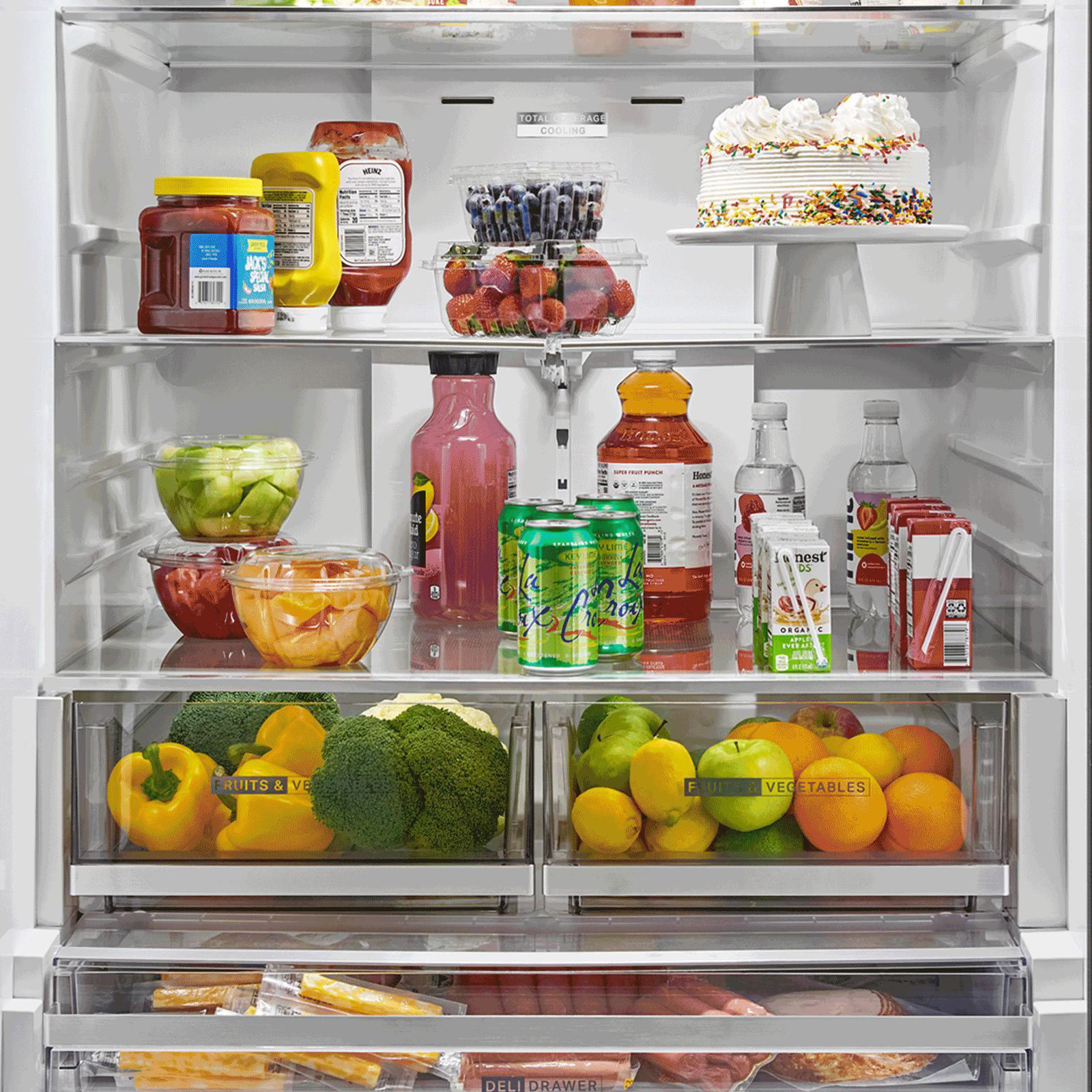 シャイン Whirlpool 36 in. 31 cu ft. Standard Depth French Door Refrigerator