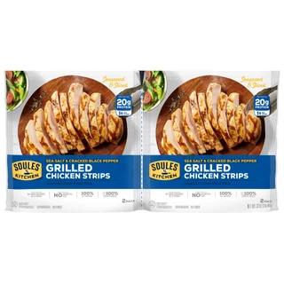 Soules Kitchen Flame Grilled Chicken Strips, 16 oz, 2-count