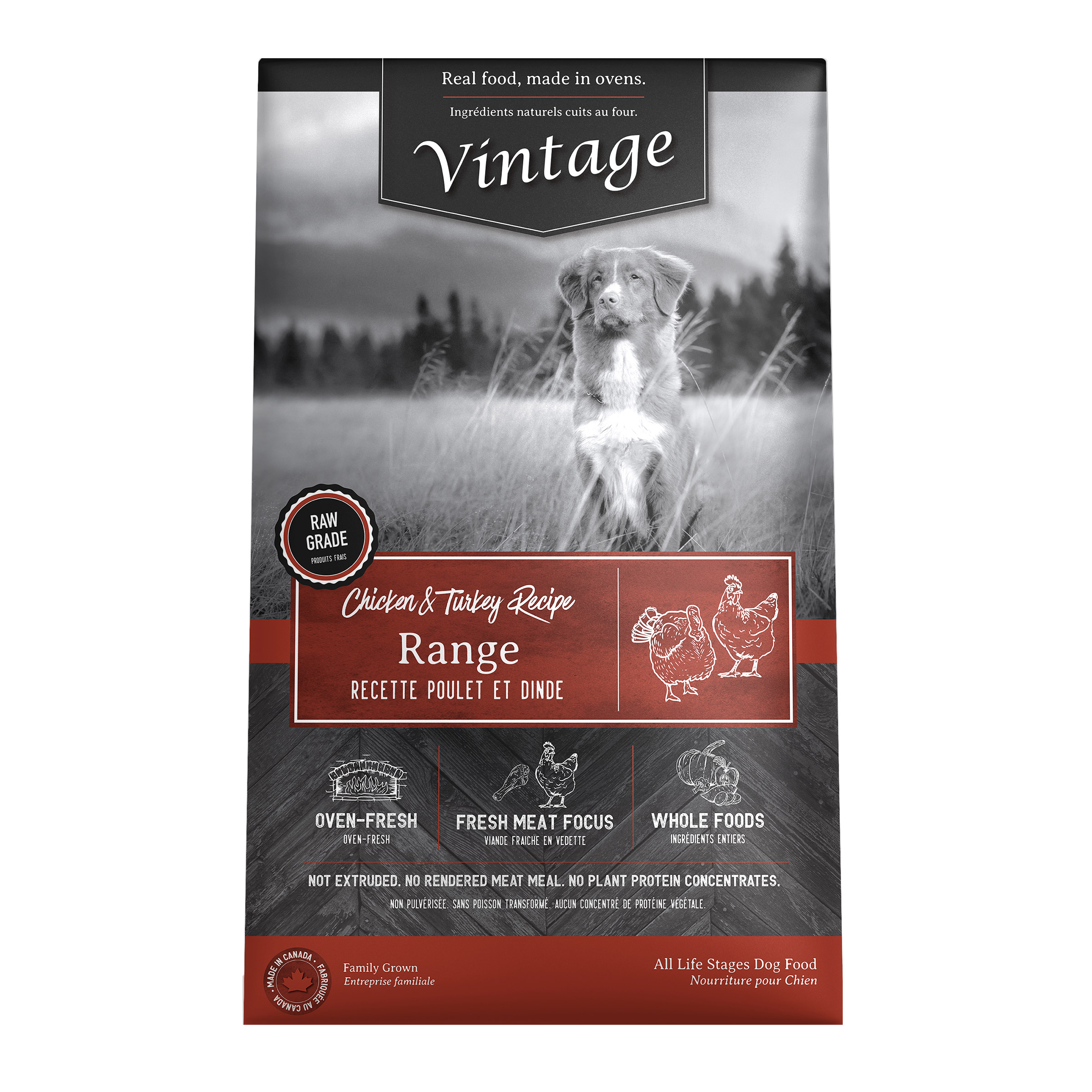 Vintage Oven-Fresh Range Chicken and Turkey Recipe Dog Food, 9.08 kg (20 lb.)