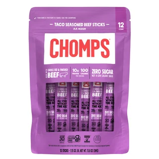 CHOMPS TACO BEEF STICKS 12/1.15 OZ
