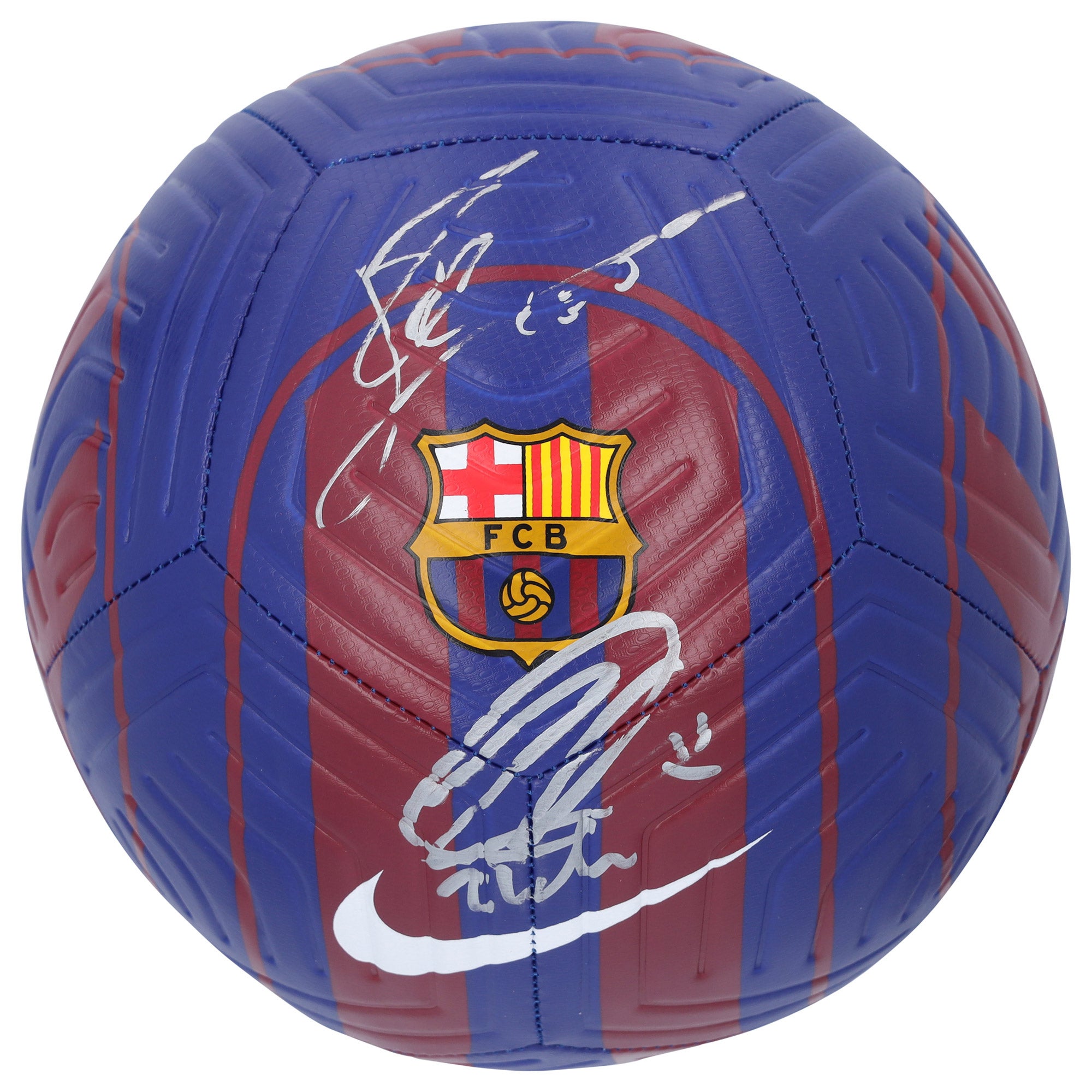 Lionel Messi and Zlatan Ibrahimovic Barcelona Autographed Nike